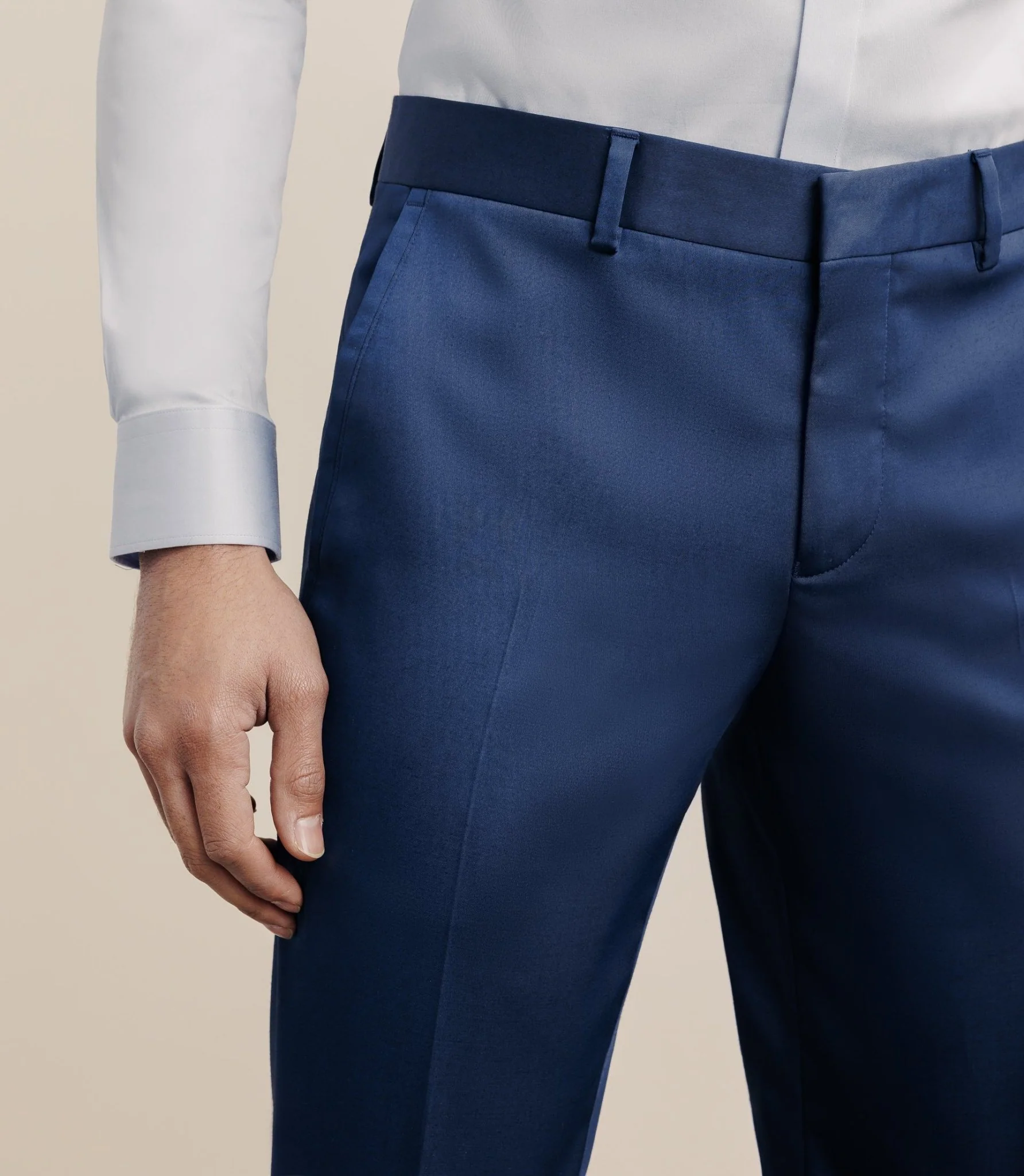 Pantalon en tissu technique bleu - Image 2