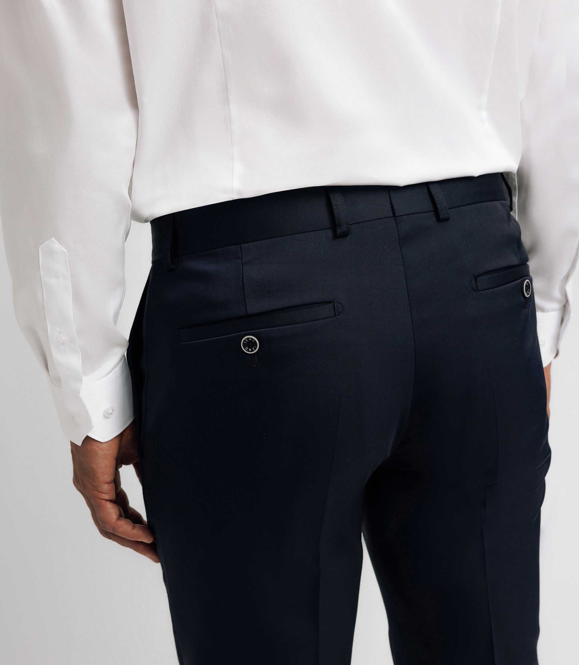 Pantalon ville tissu technique marine - Image 3