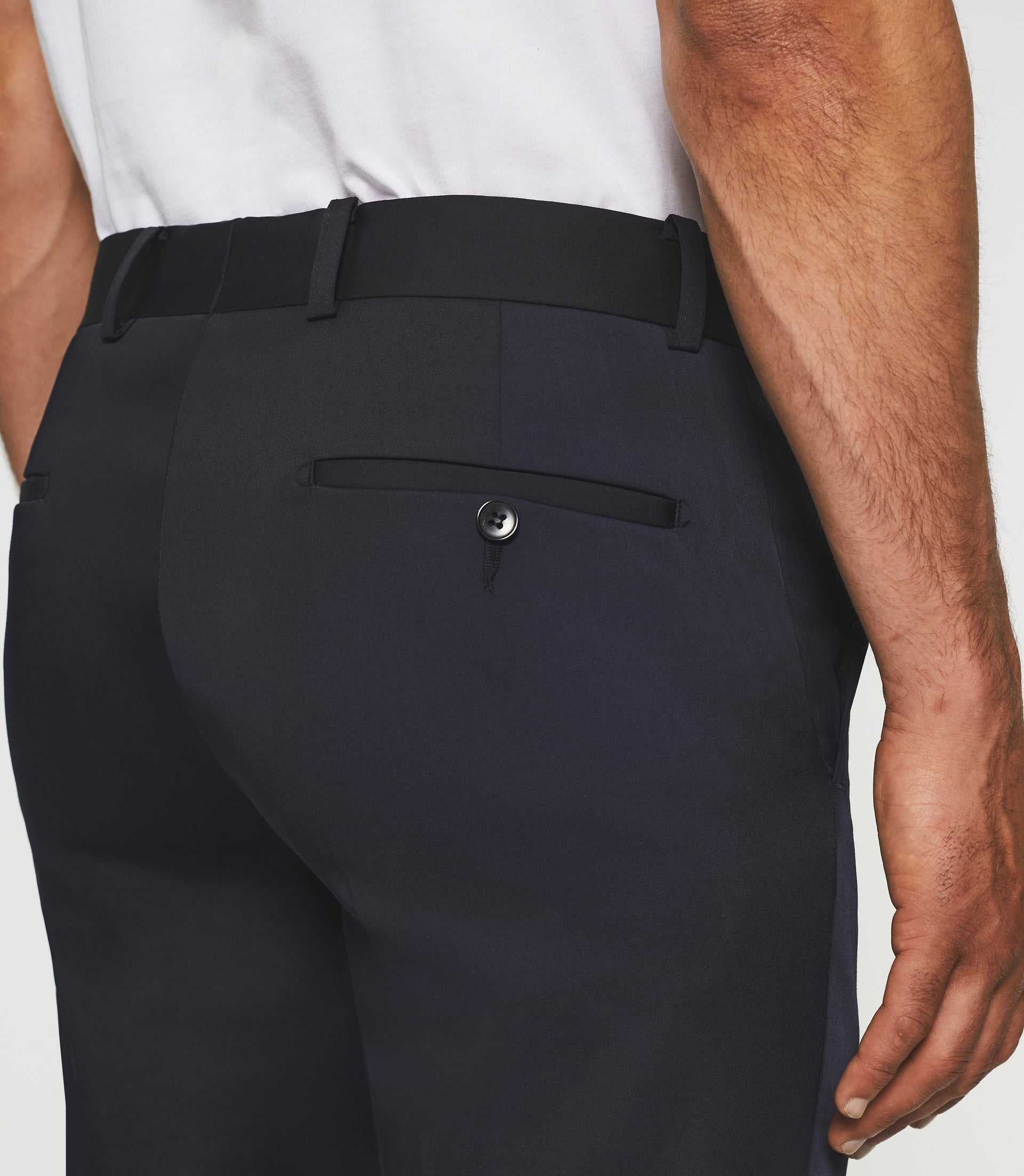 Pantalon ville tissu technique marine FANACO - Image 4