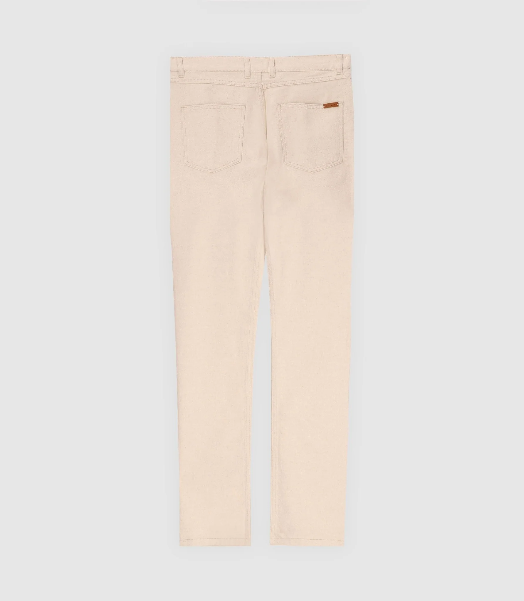 Pantalon en mélange lin beige - Image 2
