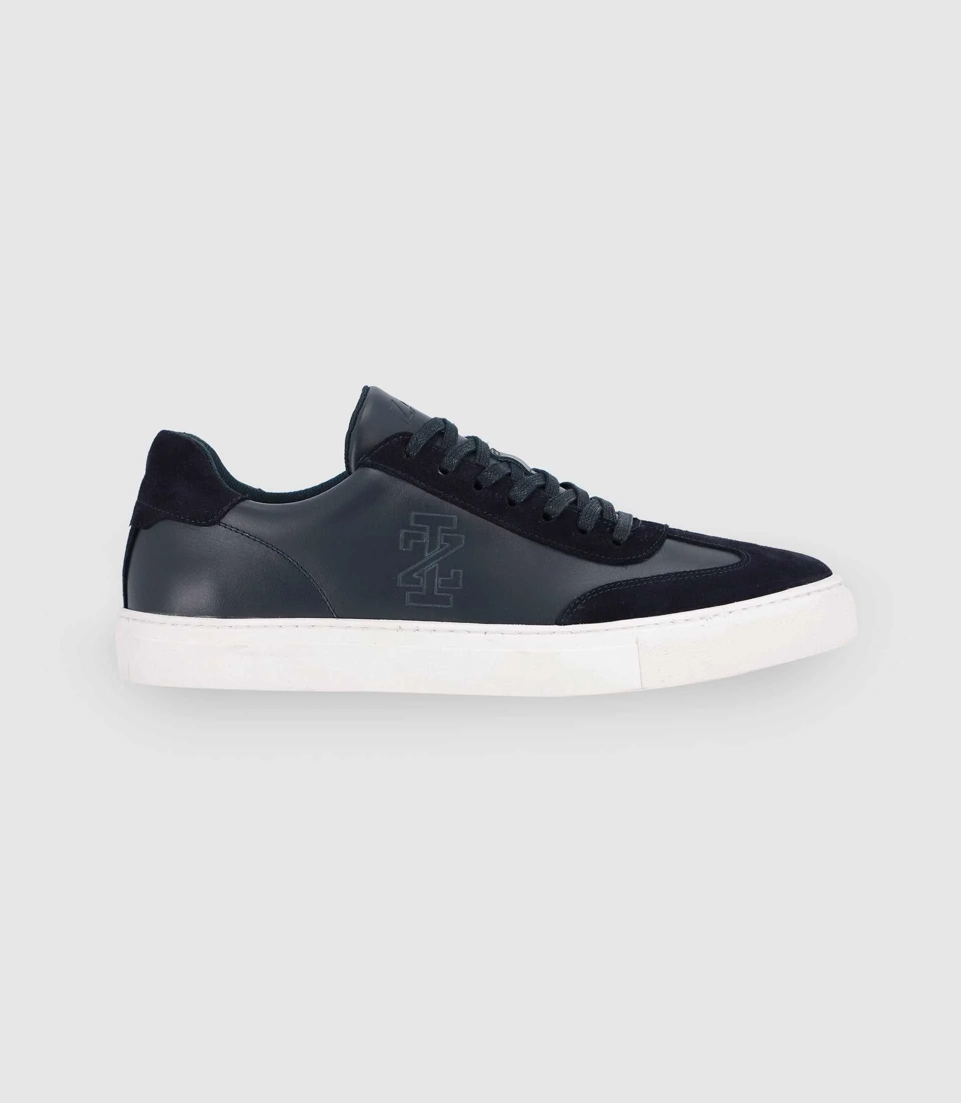 Sneakers à lacets en cuir marine - Image 5