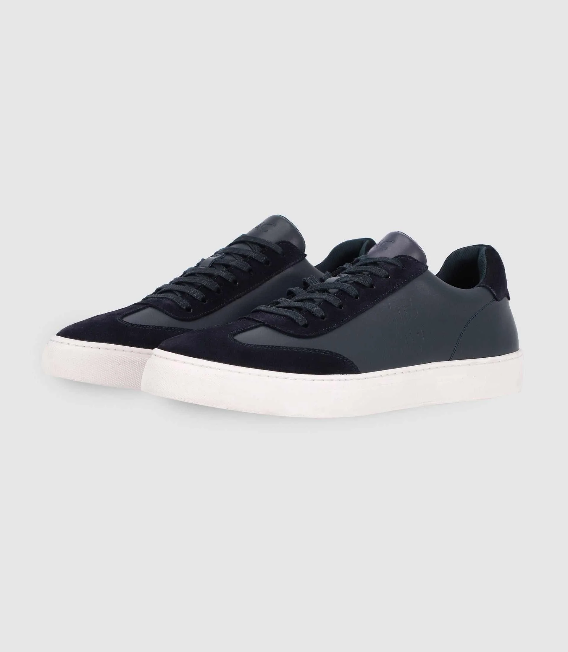 Sneakers à lacets en cuir marine - Image 6