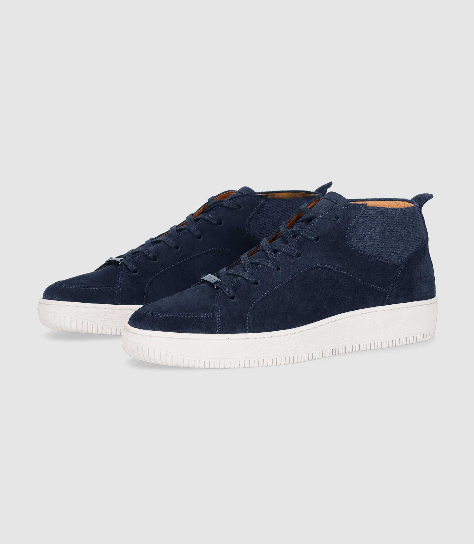Sneakers en cuir lisse marine OMAR - Image 2