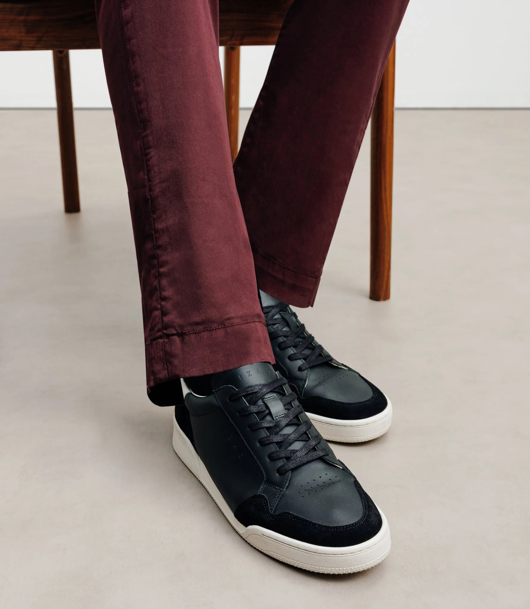 Baskets en cuir noir - Image 2
