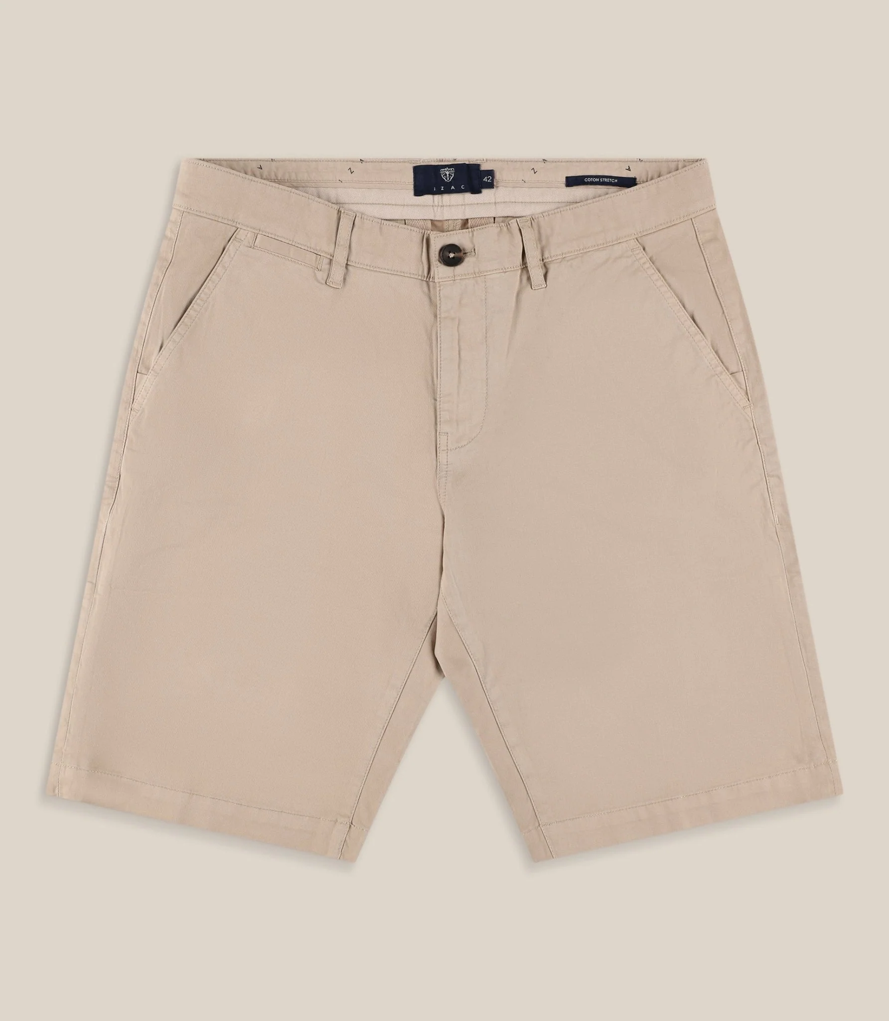 Bermuda coton stretch beige