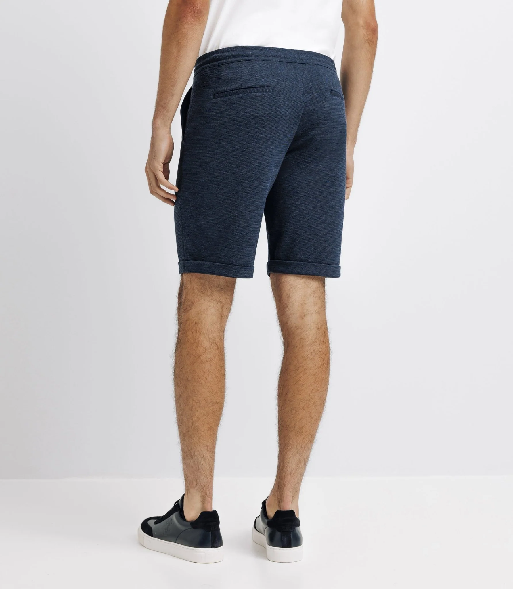 Bermuda coton stretch marine - Image 2