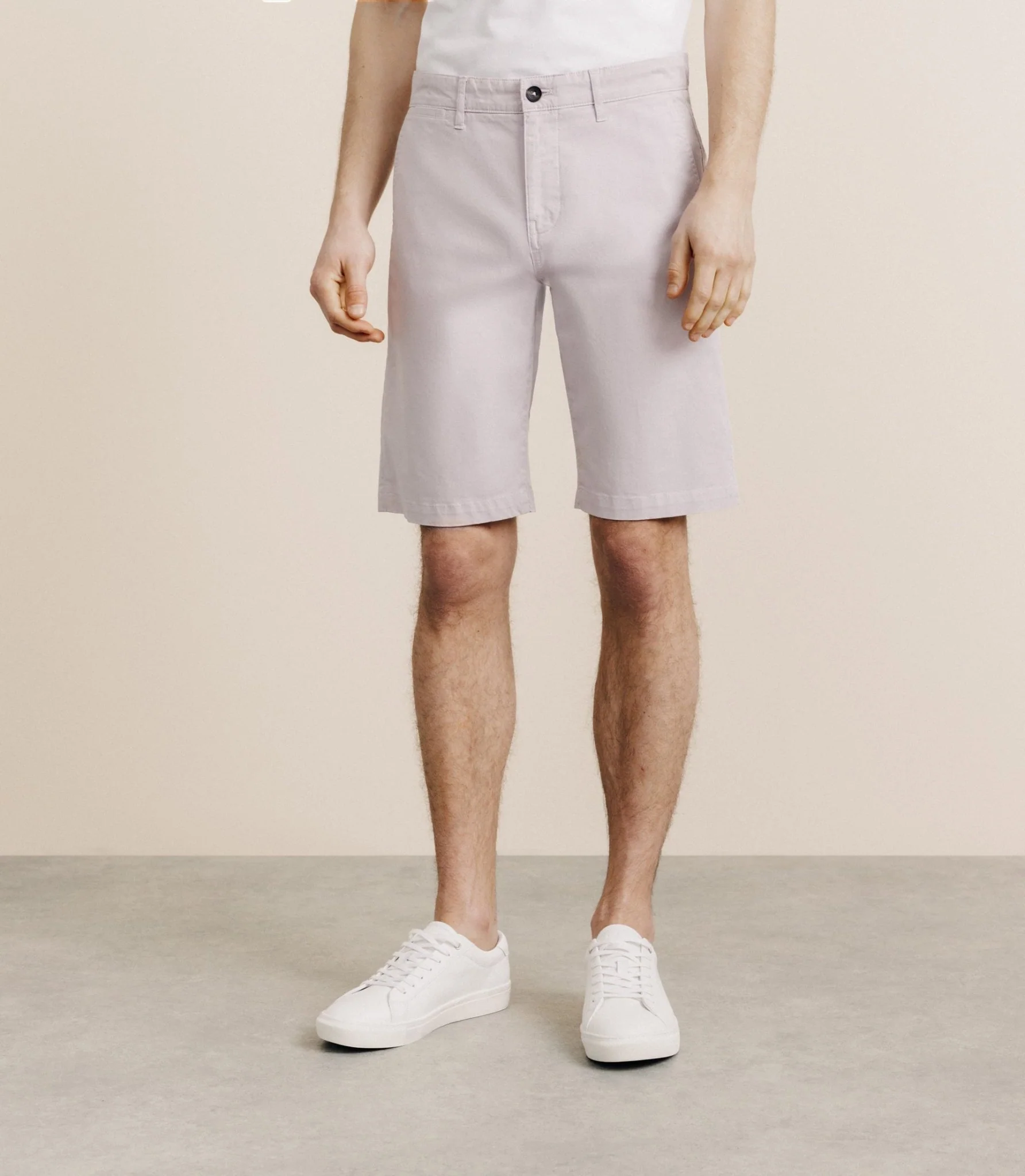 Bermuda coton stretch rose