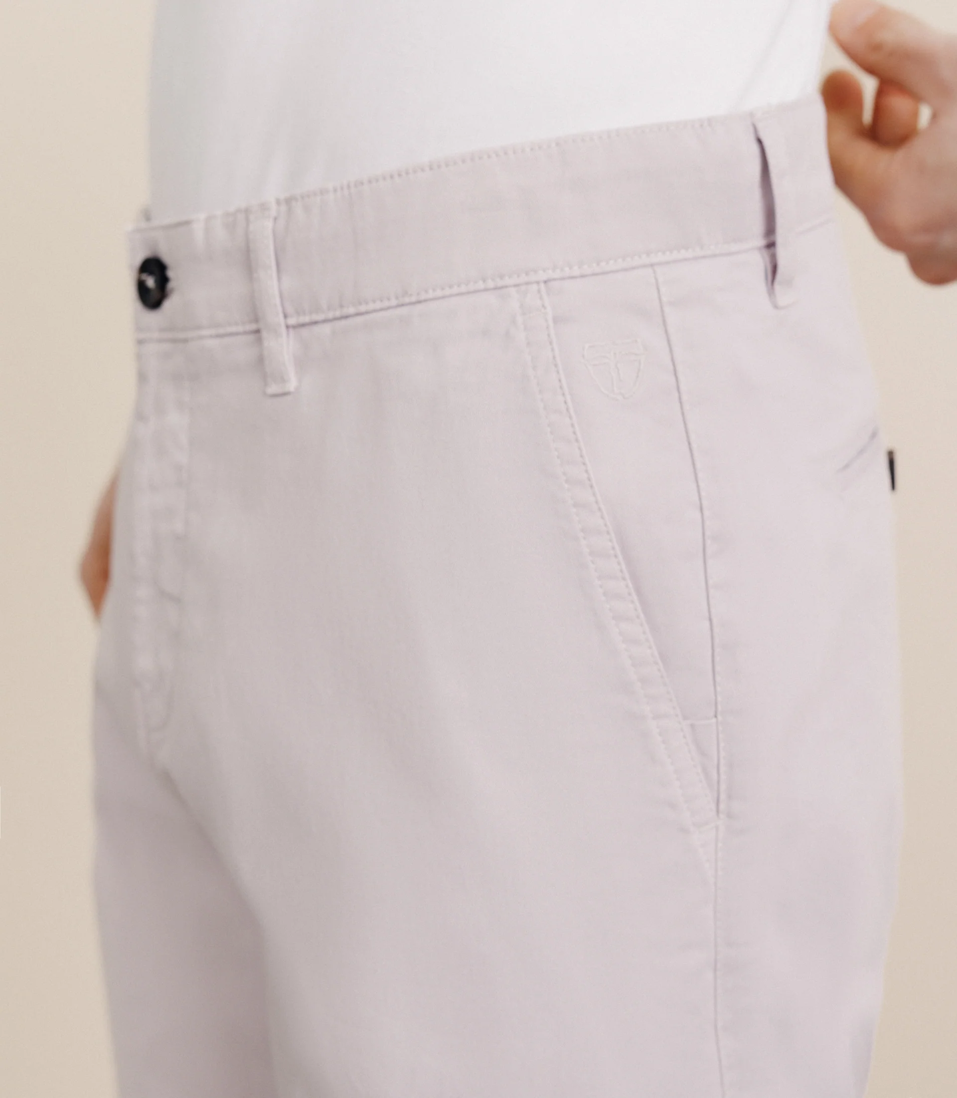 Bermuda coton stretch rose - Image 2