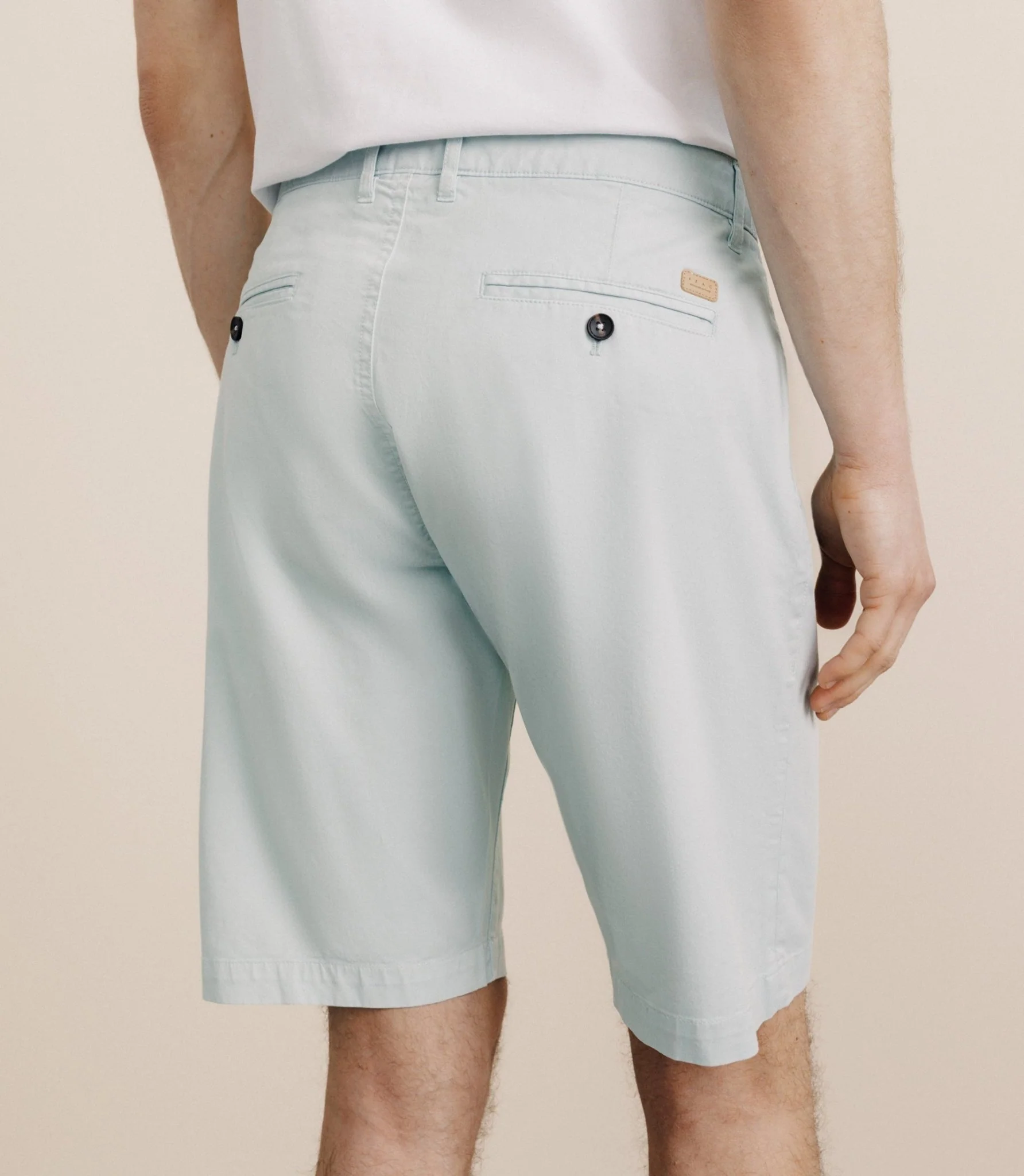 Bermuda coton stretch vert - Image 4