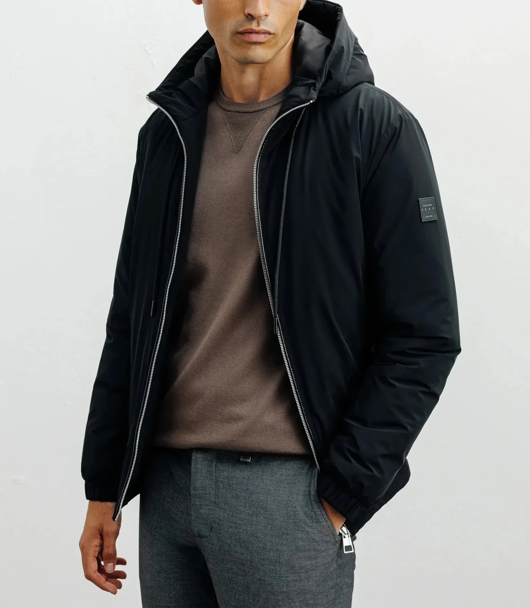Blouson à capuche noir