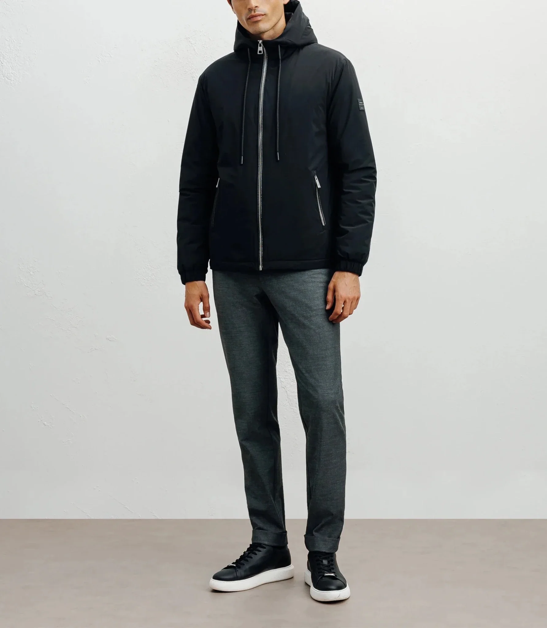 Blouson à capuche noir - Image 3