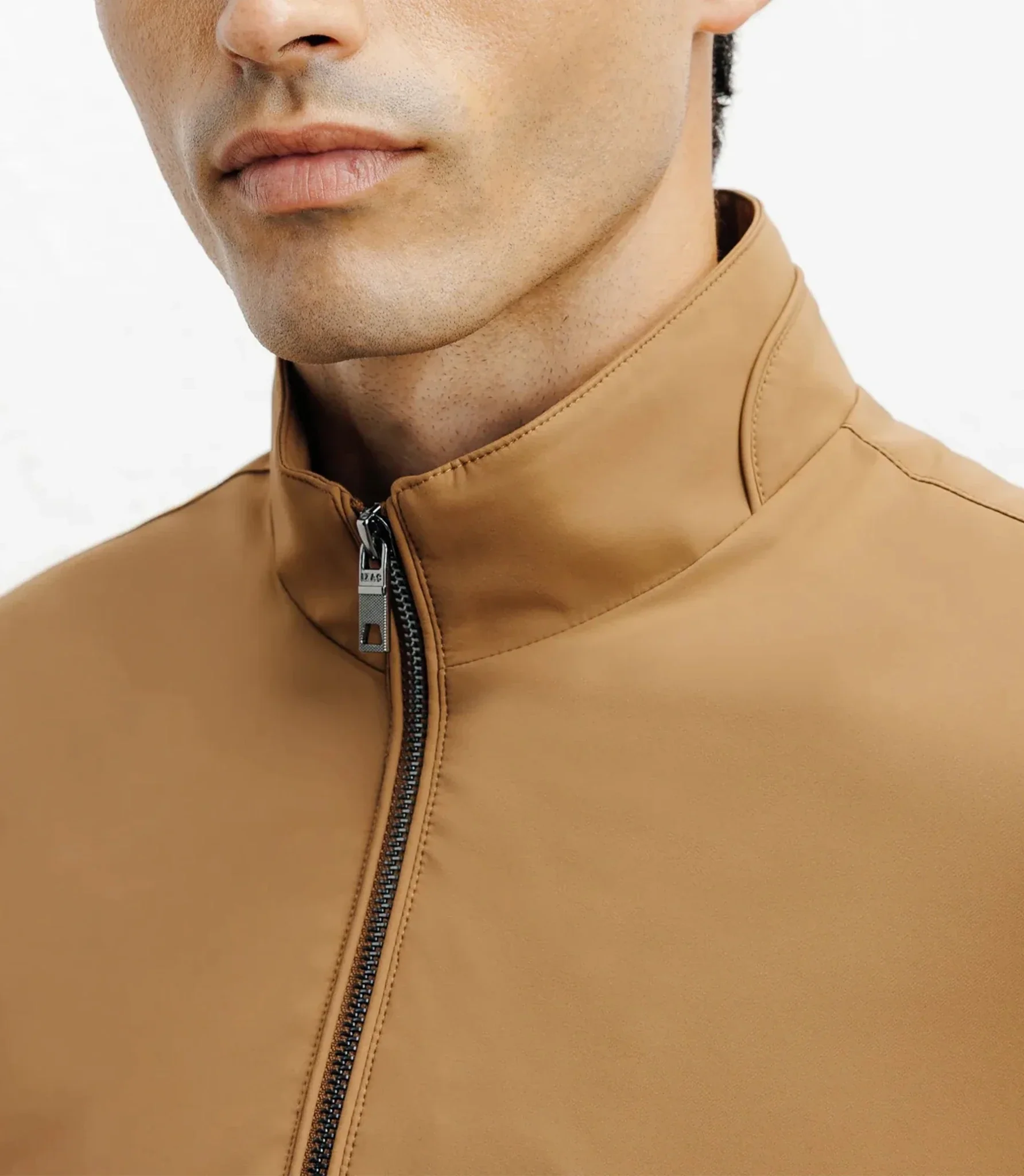 Blouson col chemise camel - Image 2