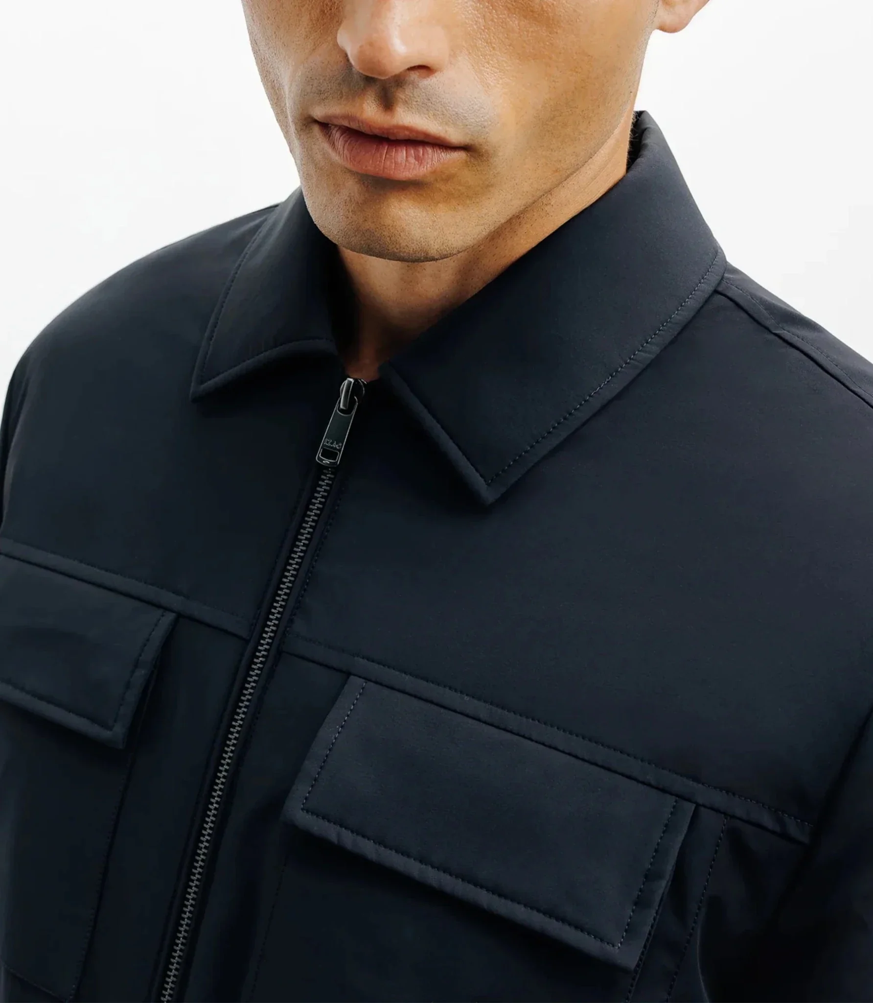 Blouson col chemise marine - Image 2
