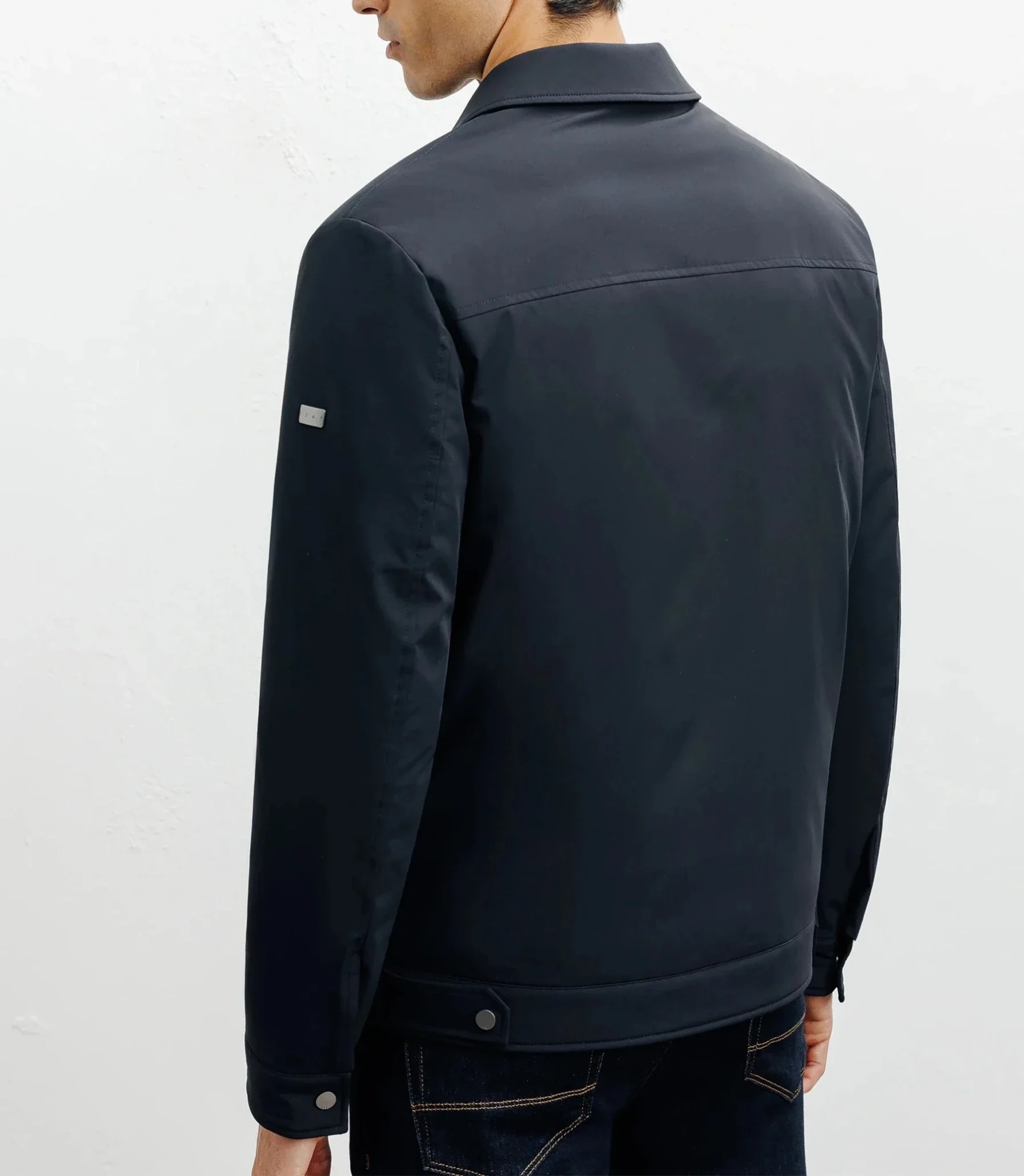 Blouson col chemise marine - Image 4