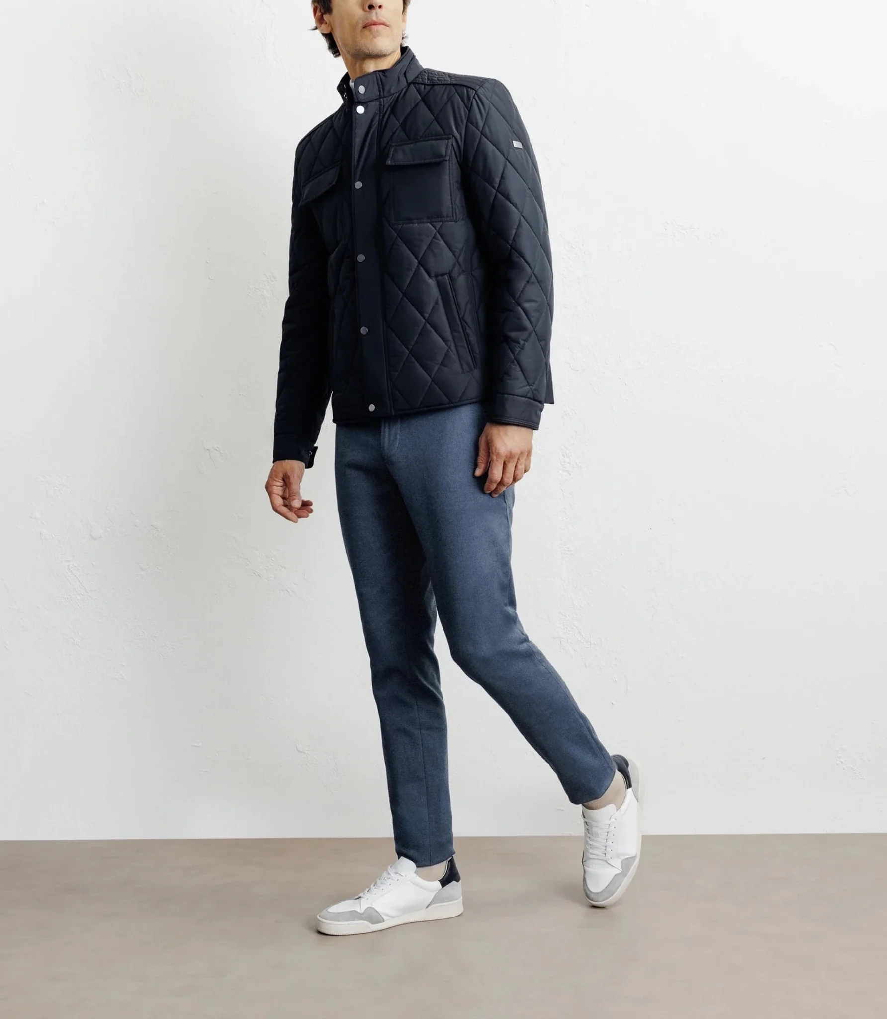 Blouson col chemise marine - Image 3