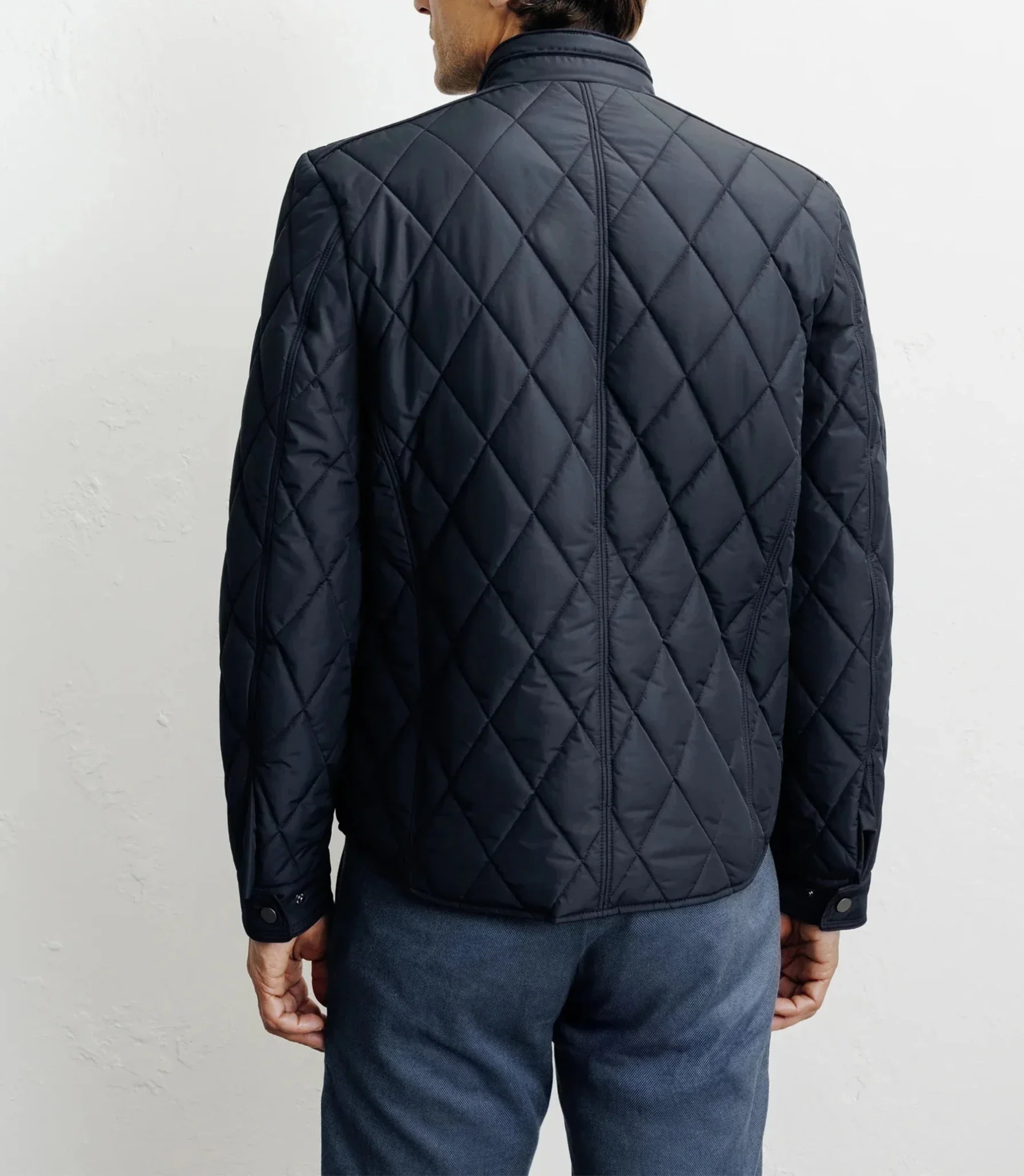 Blouson col chemise marine - Image 4