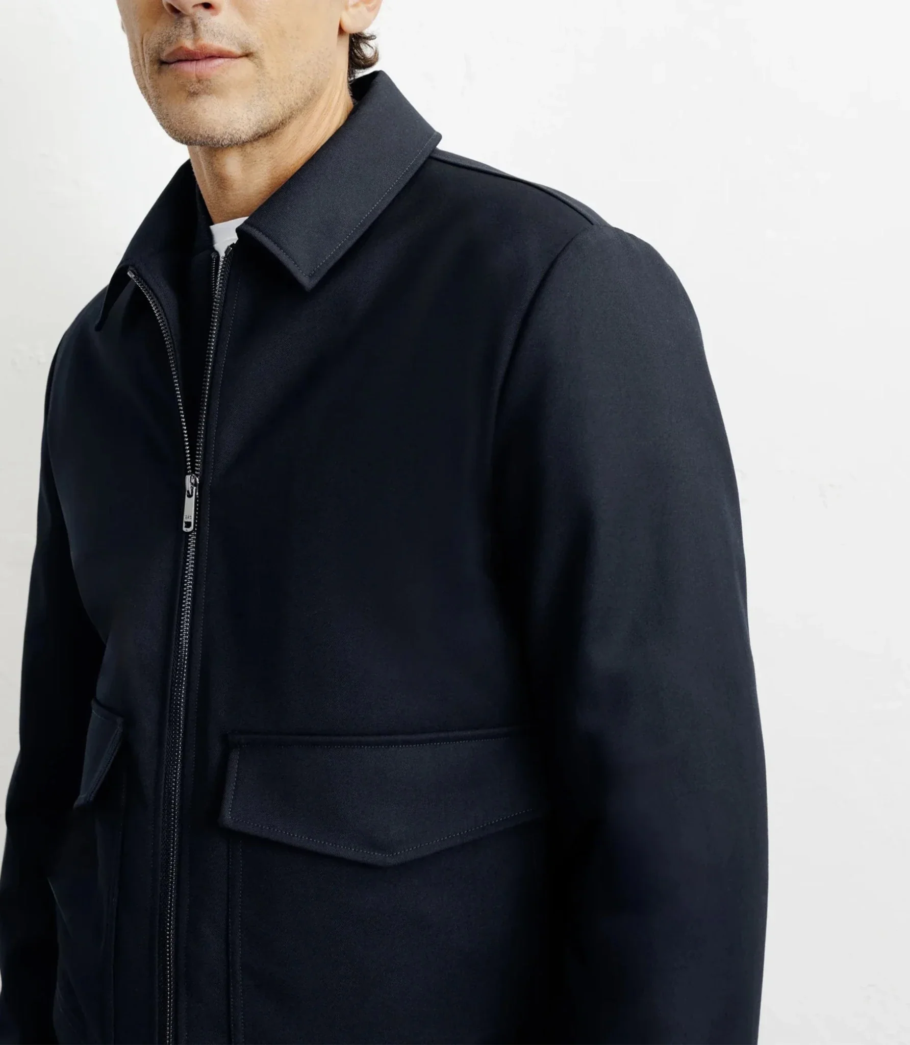 Blouson col chemise marine - Image 2
