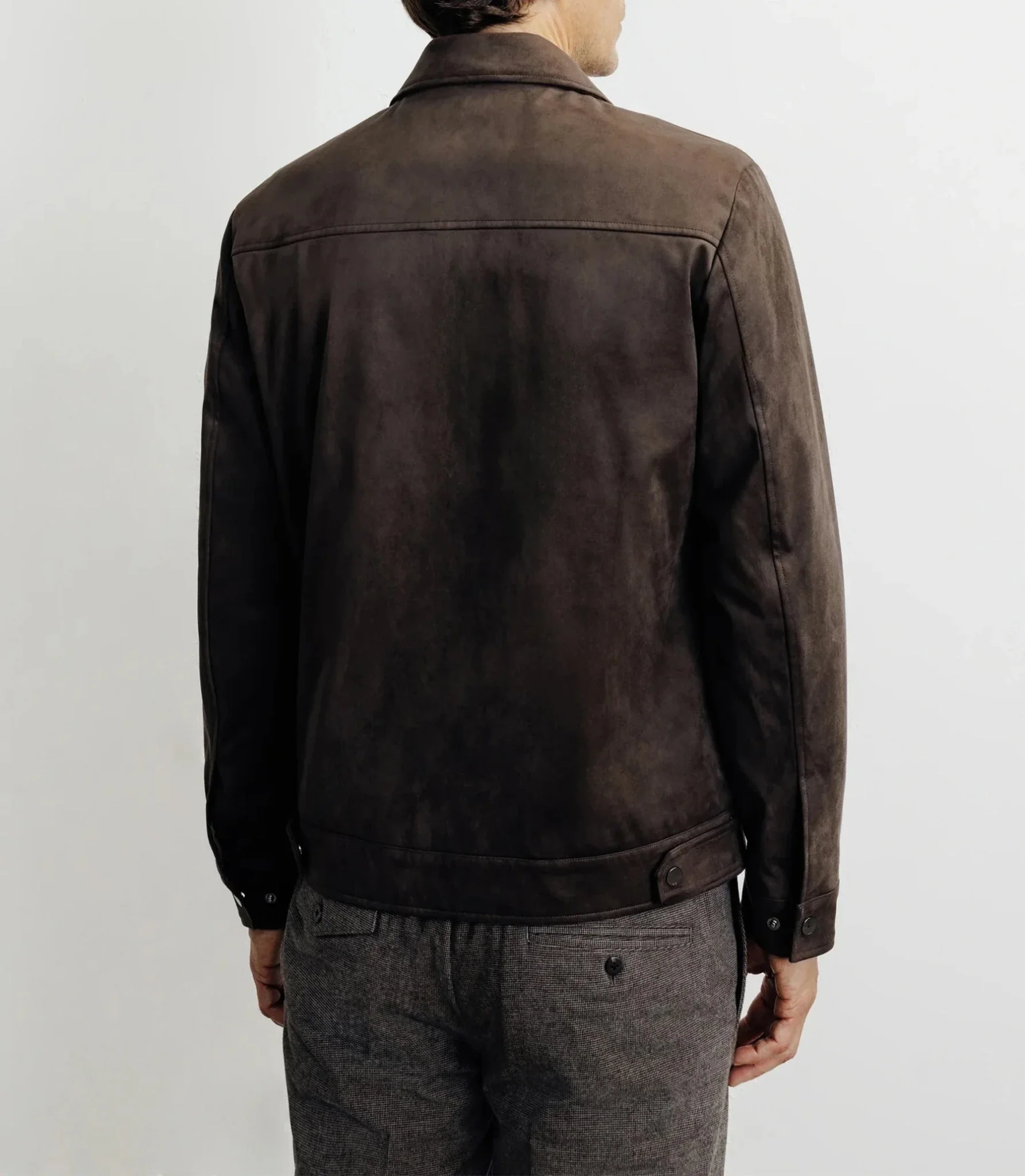 Blouson col chemise marron - Image 4