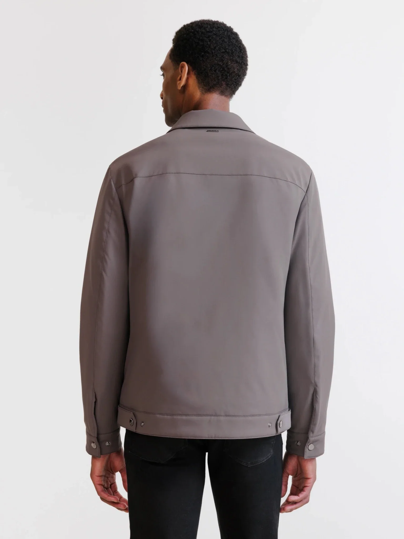 Blouson col chemise taupe - Image 4