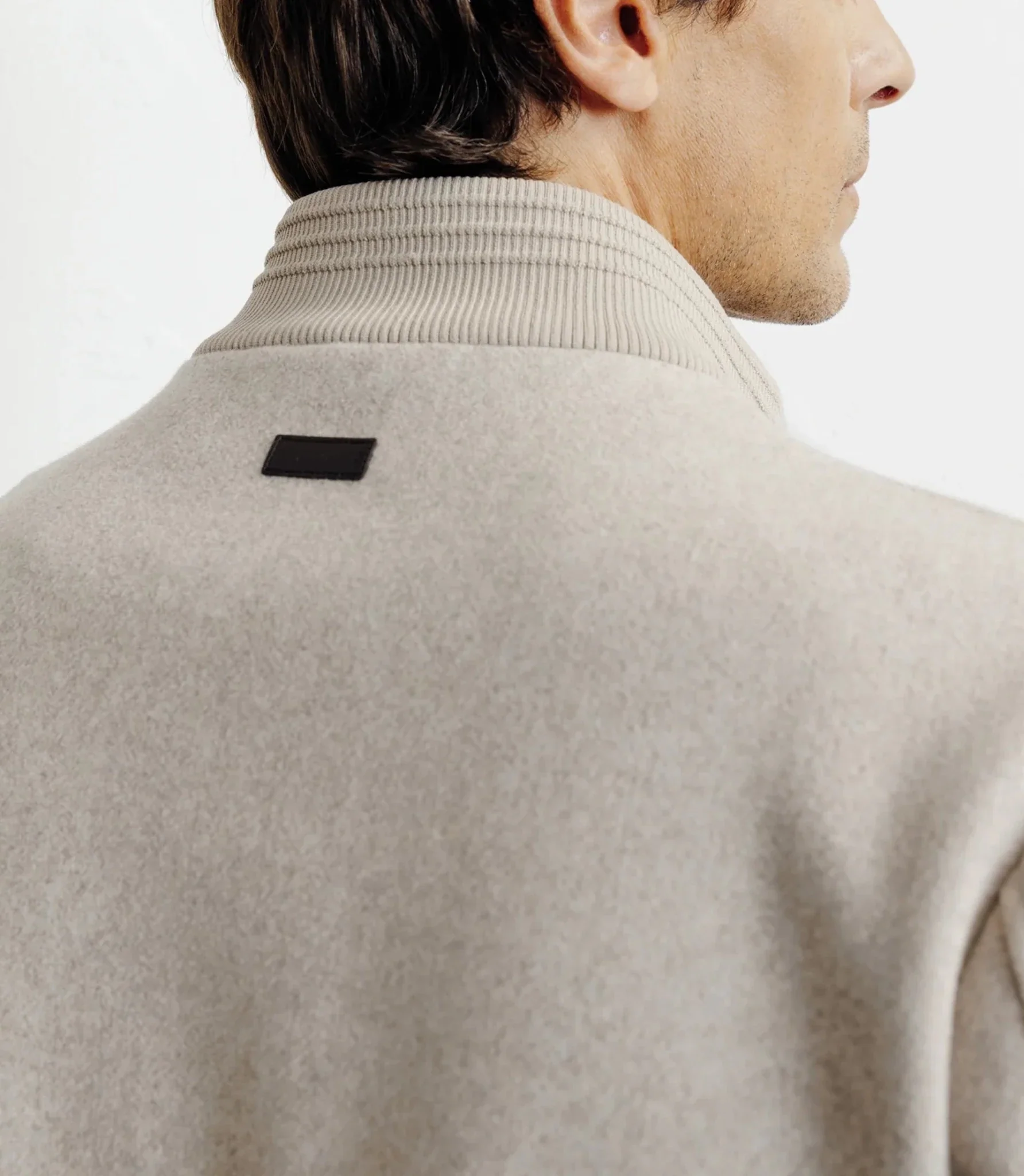 Blouson col montant beige - Image 5
