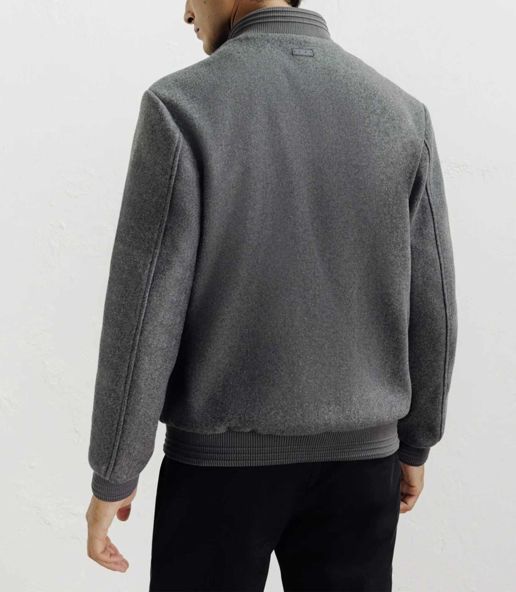 Blouson col montant gris - Image 4