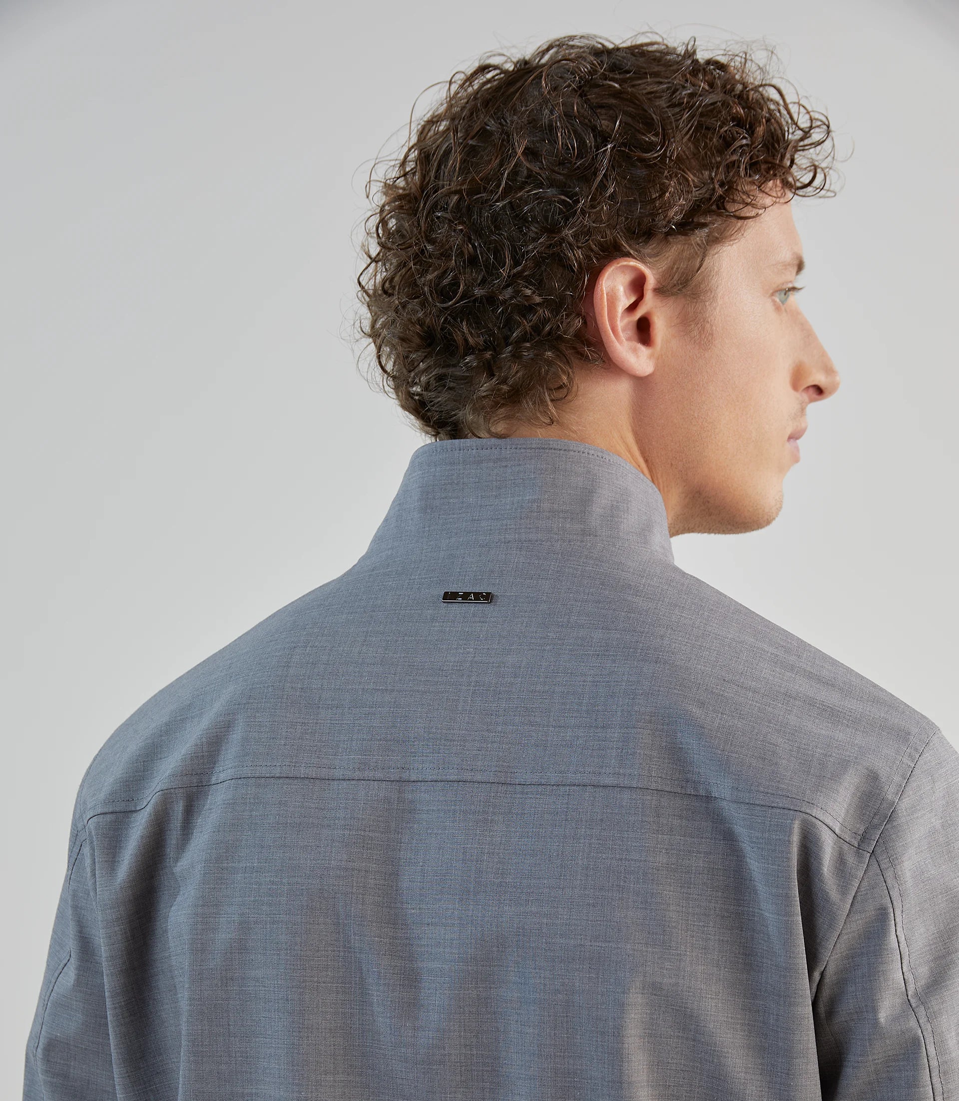 Blouson col montant gris chiné - Image 5