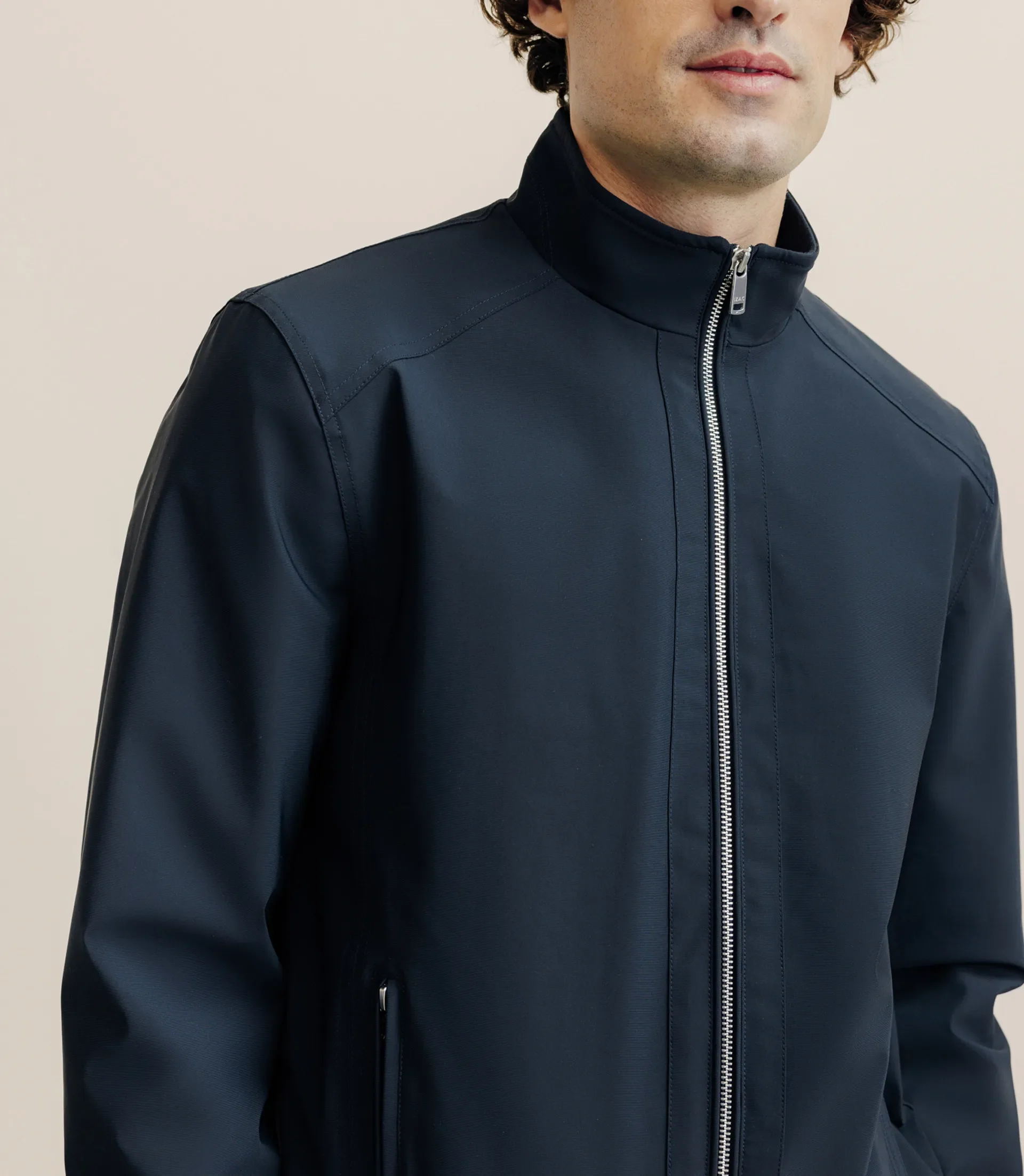 Blouson col montant marine - Image 2