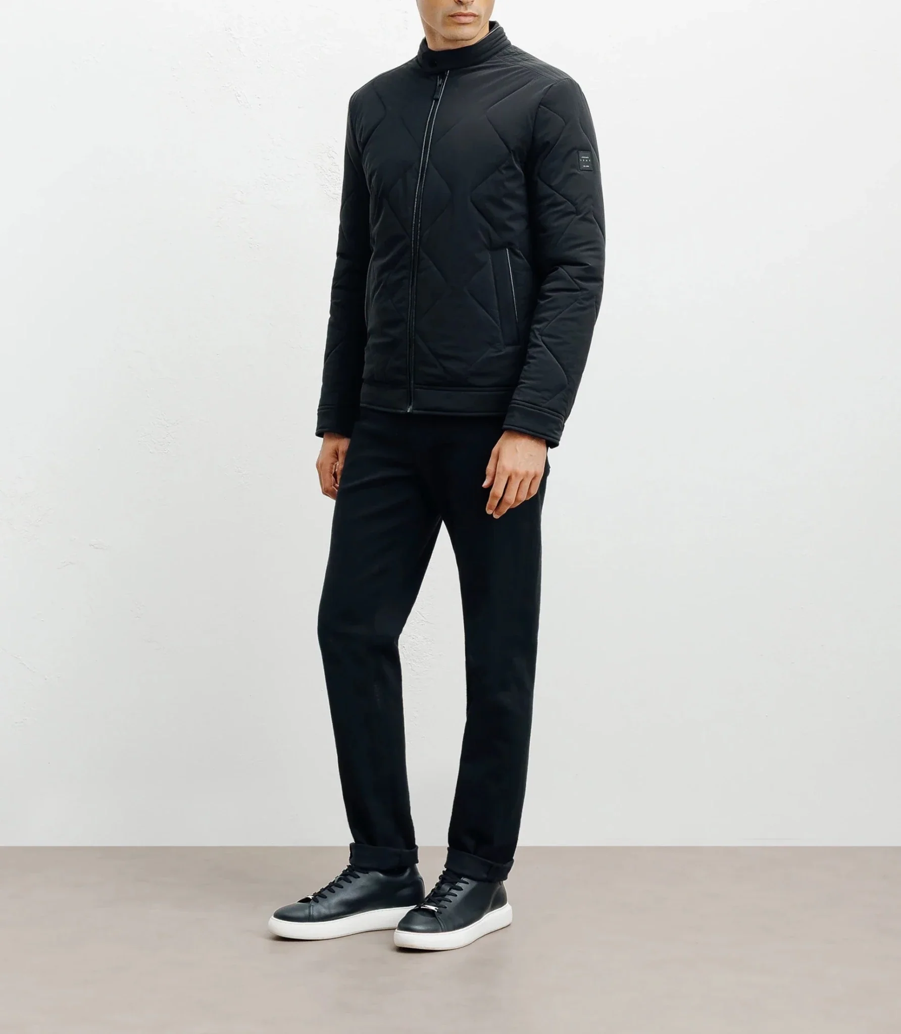 Blouson col motard noir - Image 3