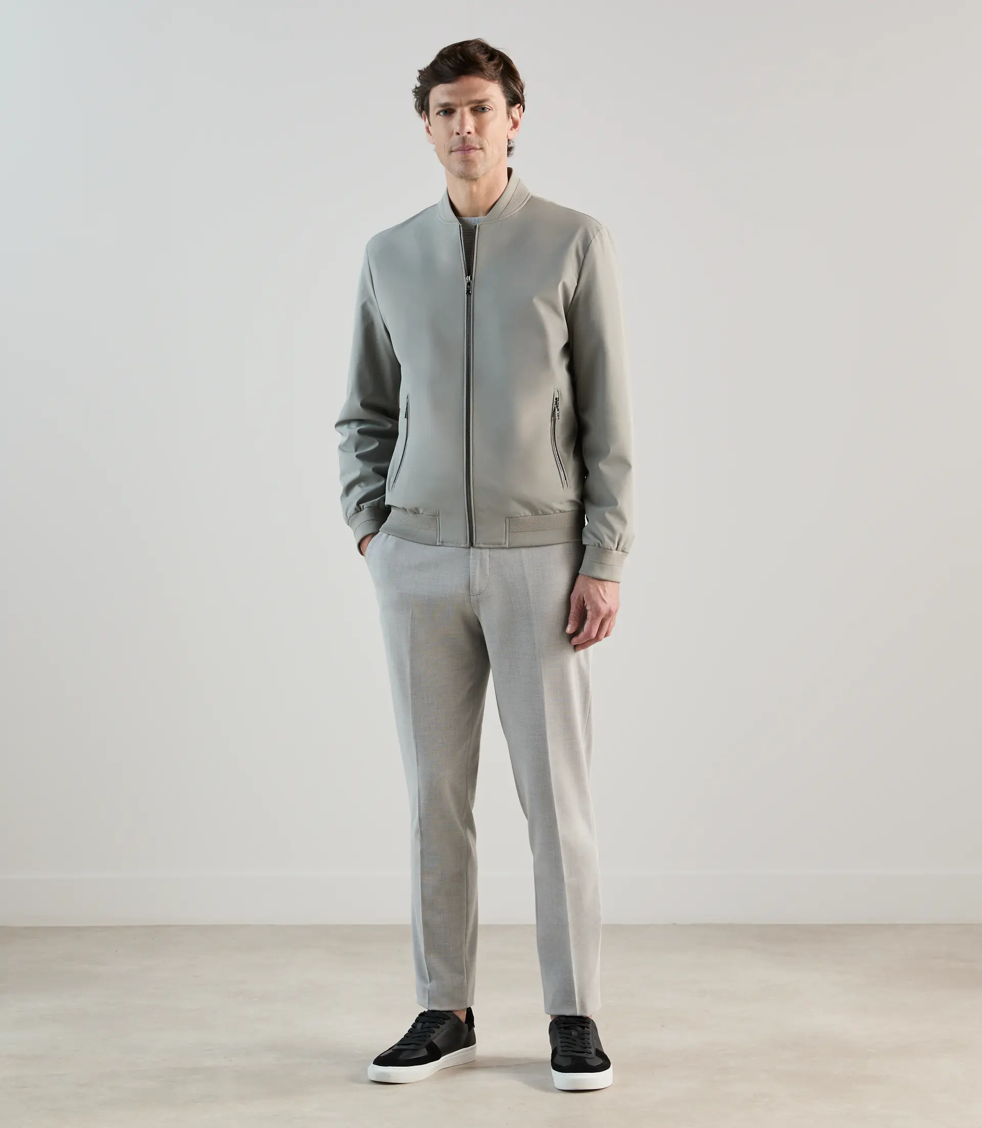 Blouson col teddy gris - Image 3
