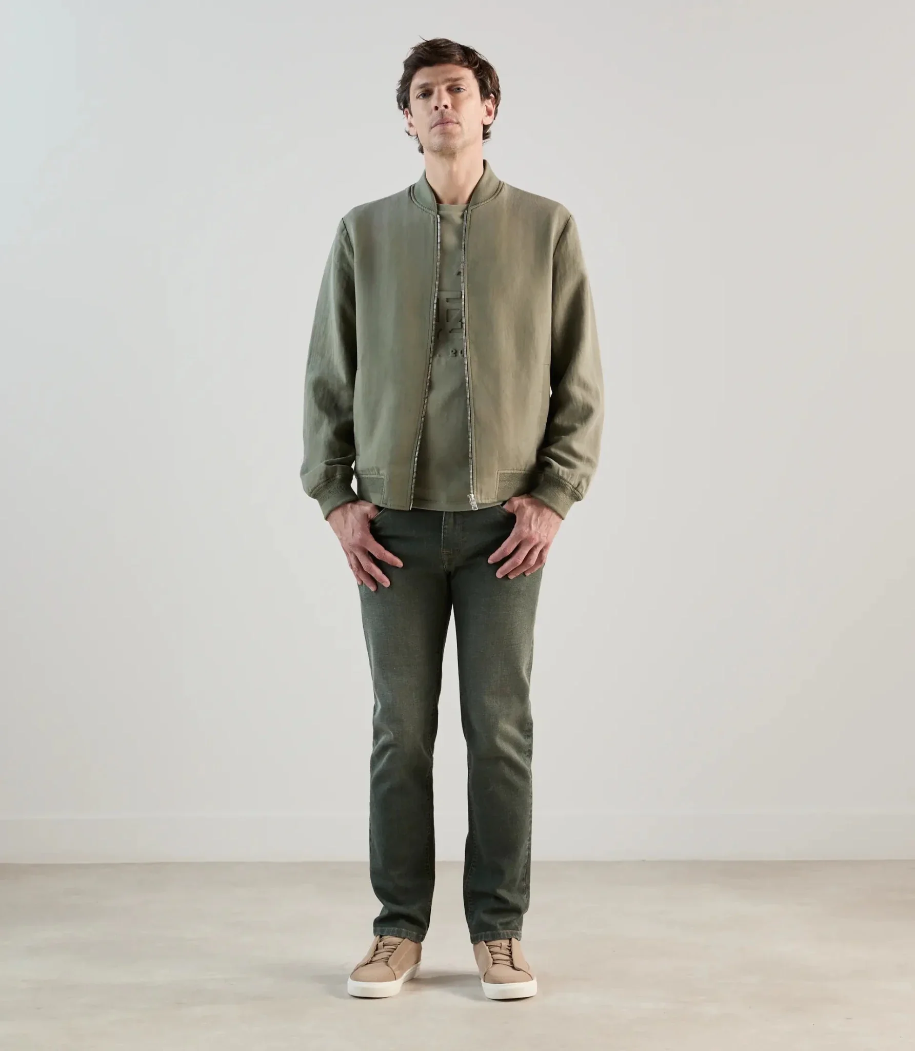 Blouson col teddy kaki - Image 3