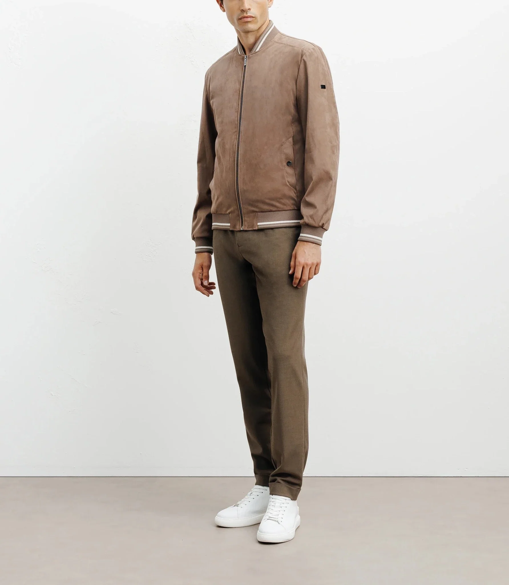 Blouson col teddy taupe - Image 3