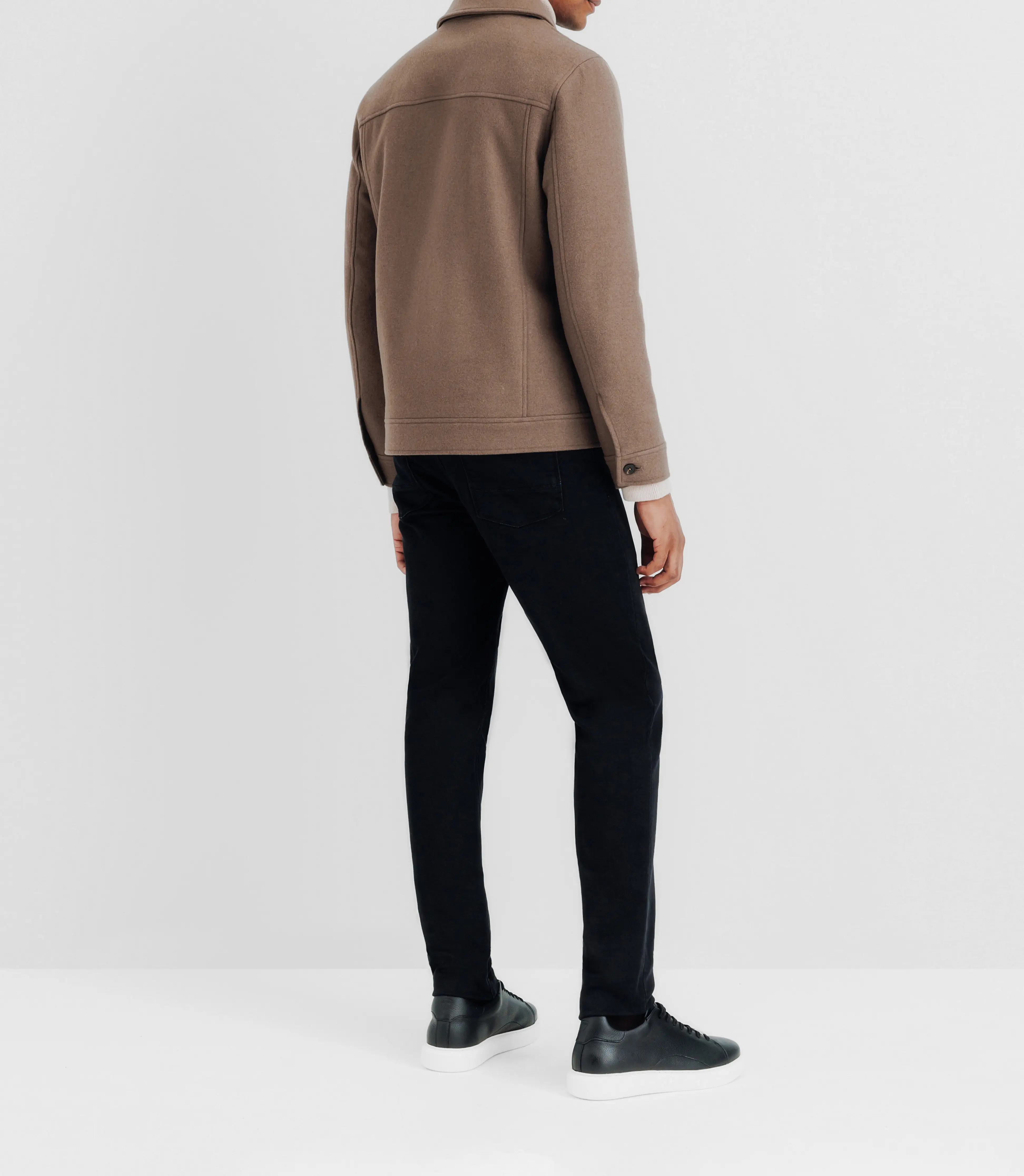 Blouson en laine taupe - Image 4