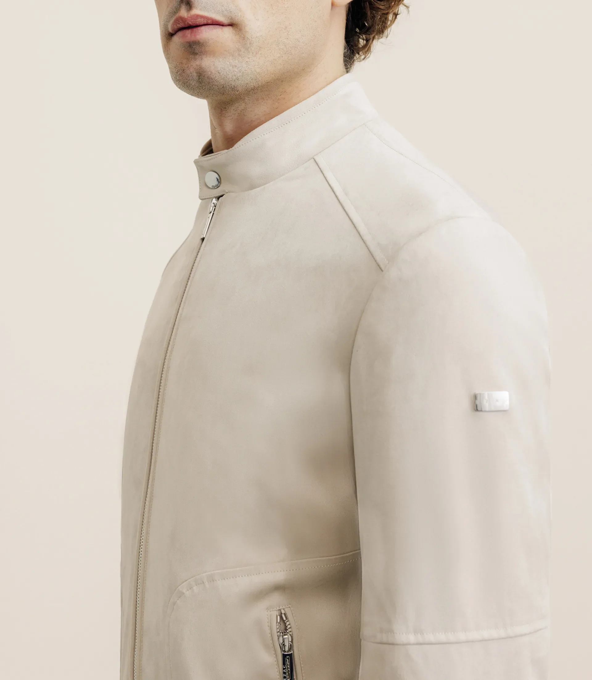 Blouson en suédine écru - Image 2