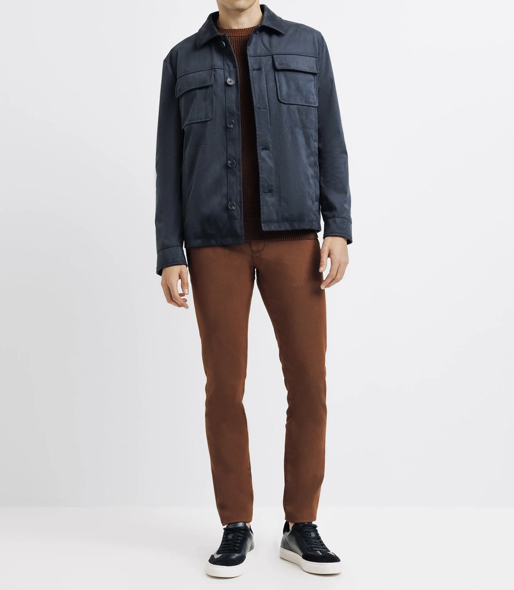 Blouson en suédine marine - Image 3