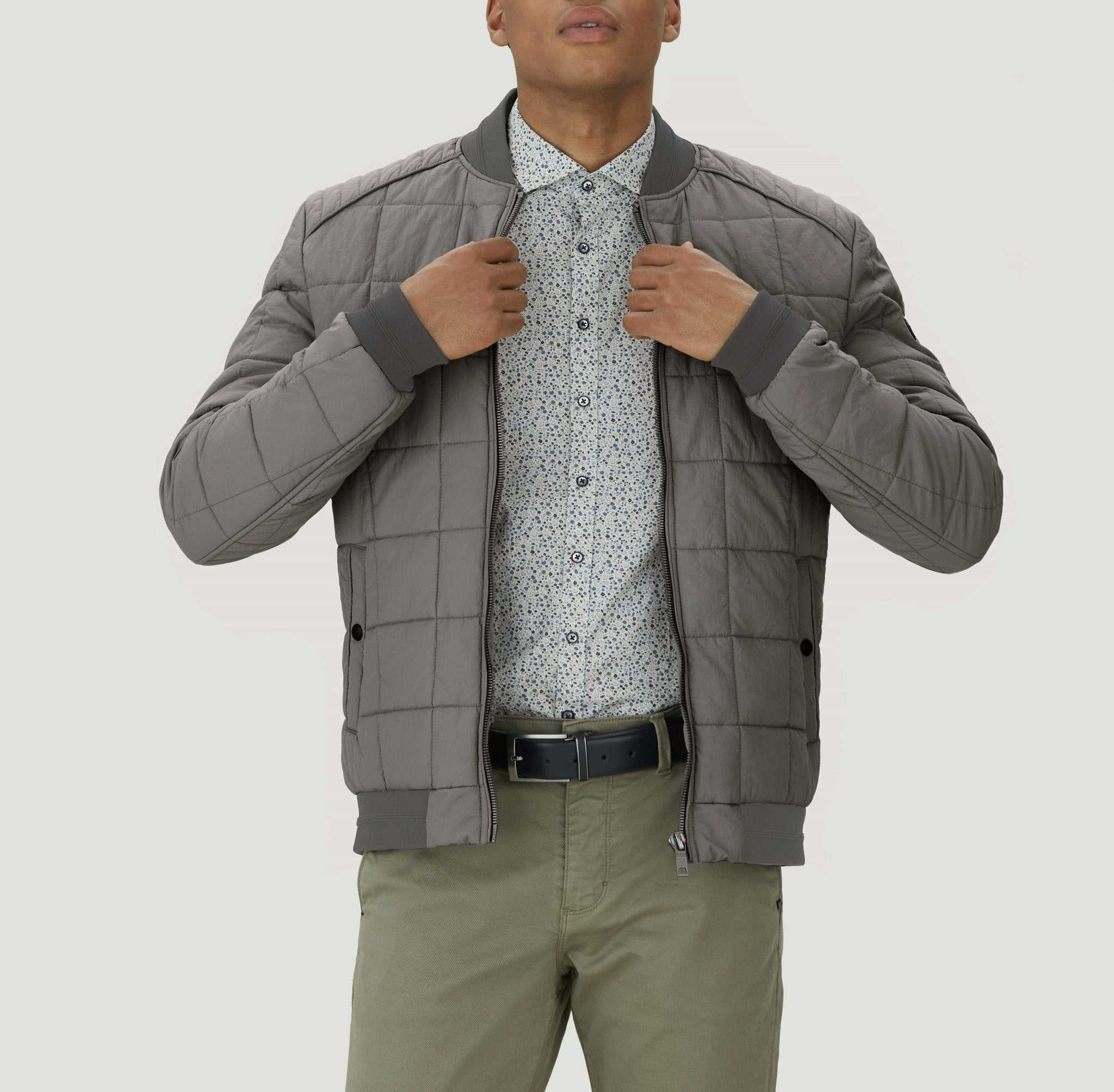 Blouson matelasse léger kaki "Timeo" - Image 3