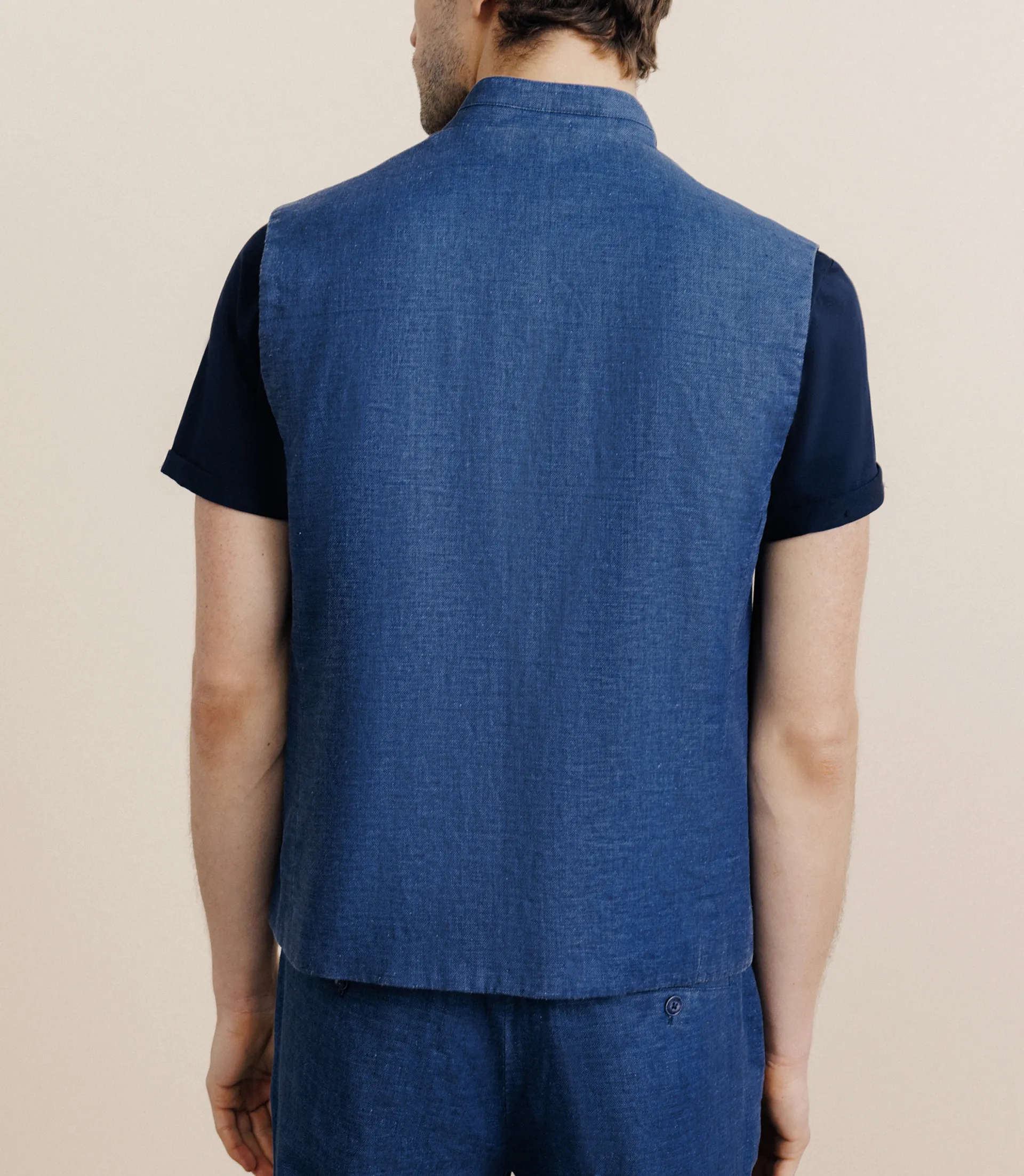 Blouson sans manche indigo - Image 3