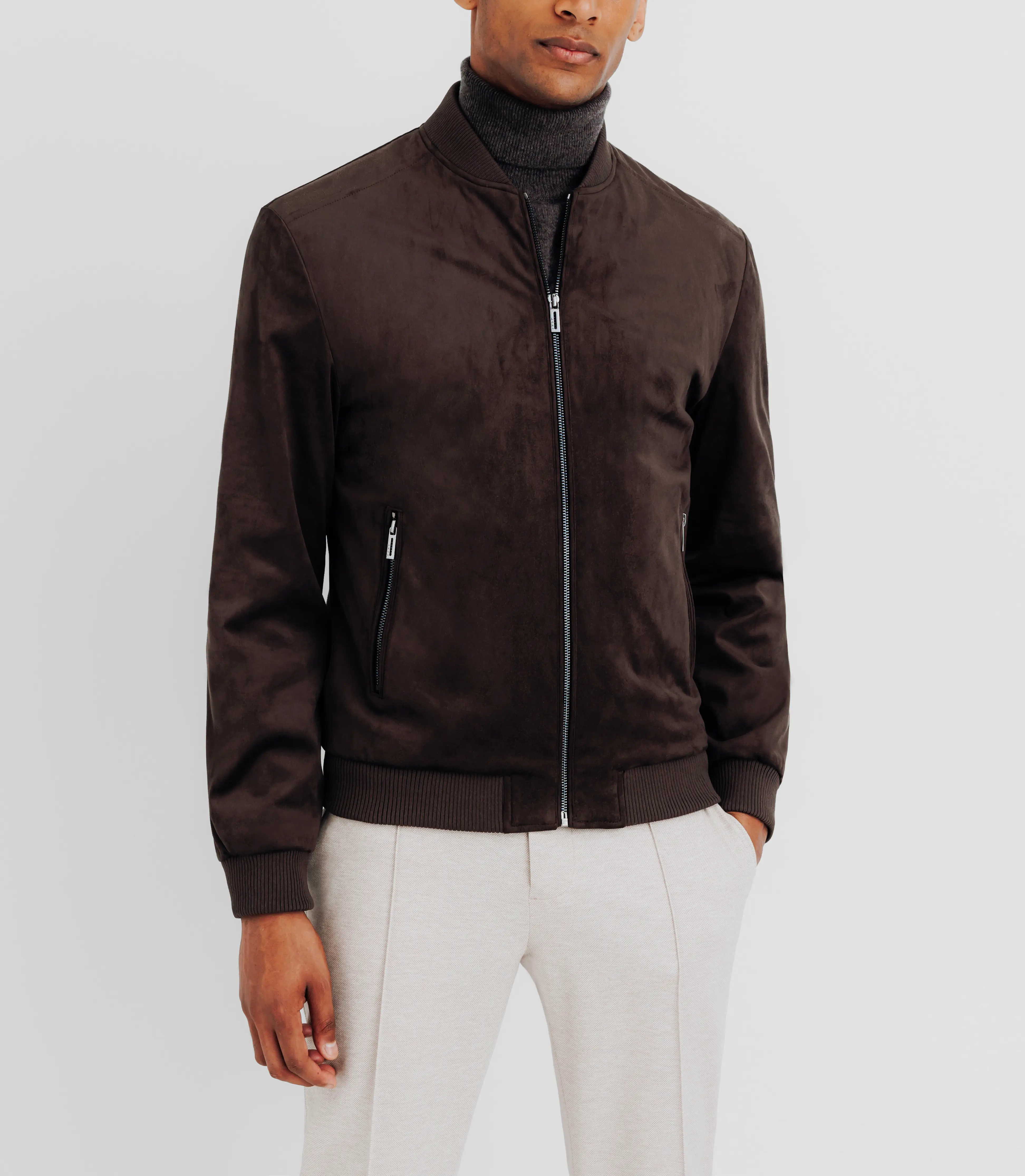Blouson col teddy marron - Image 2
