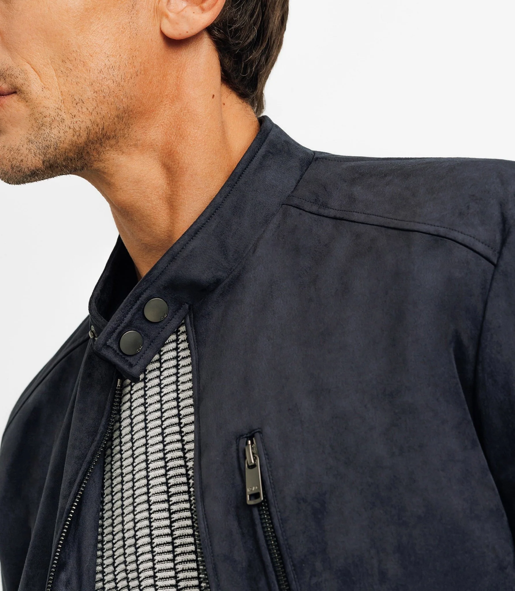 Blouson col montant marine - Image 4
