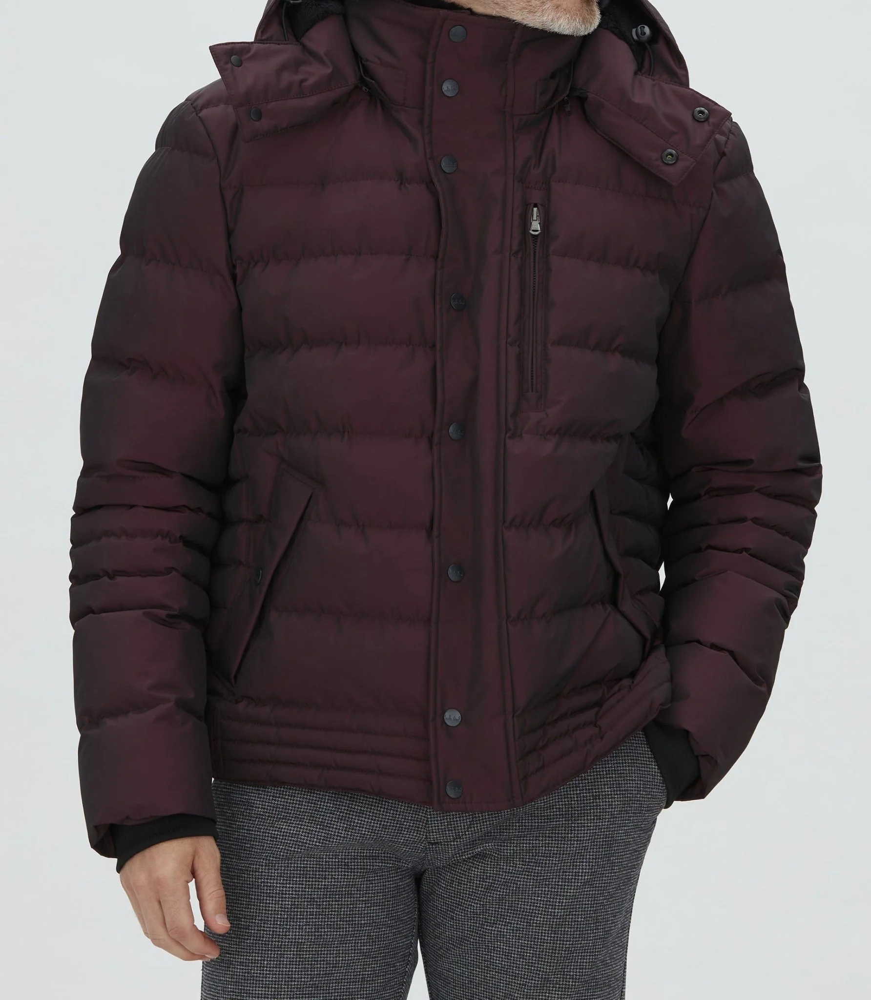 Blouson matelassé bordeaux "Tamis"
