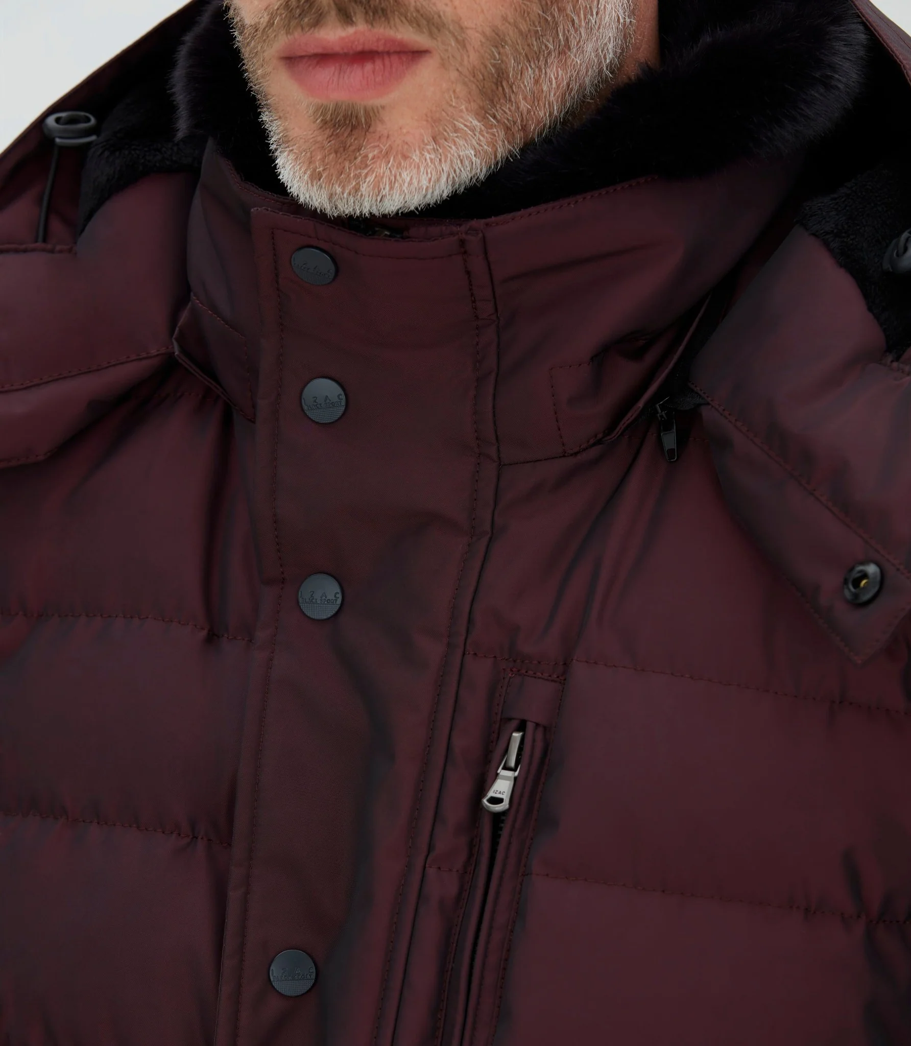Blouson matelassé bordeaux "Tamis" - Image 2