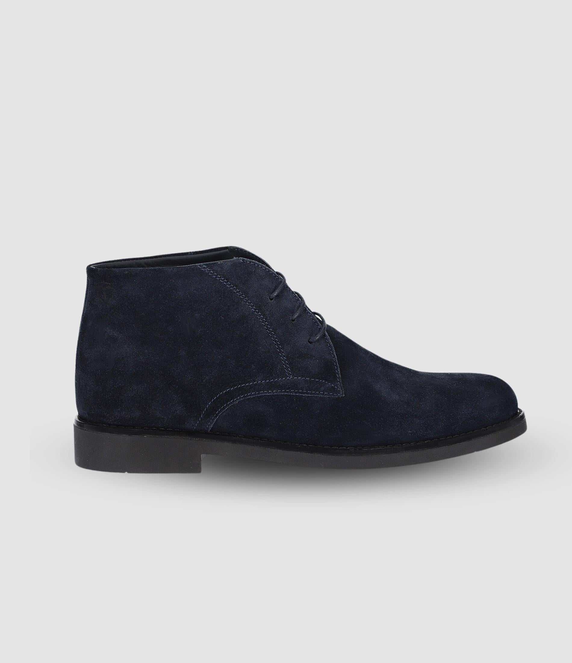 Bottines suède à lacets marine ODESSA