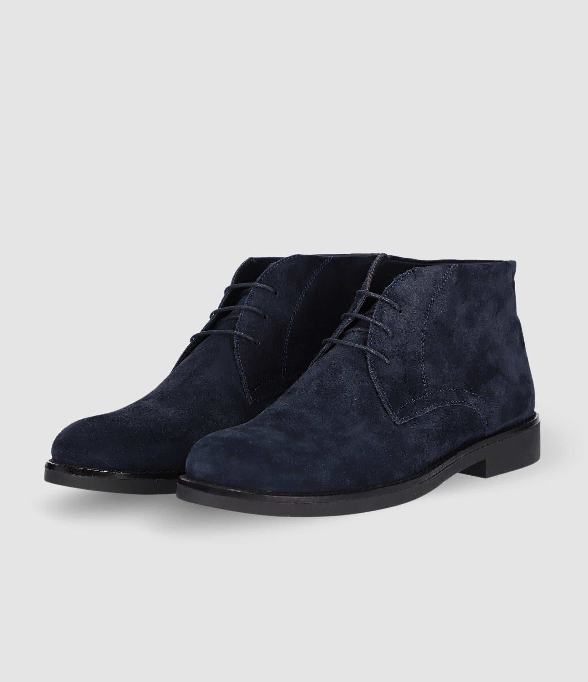 Bottines suède à lacets marine ODESSA - Image 2