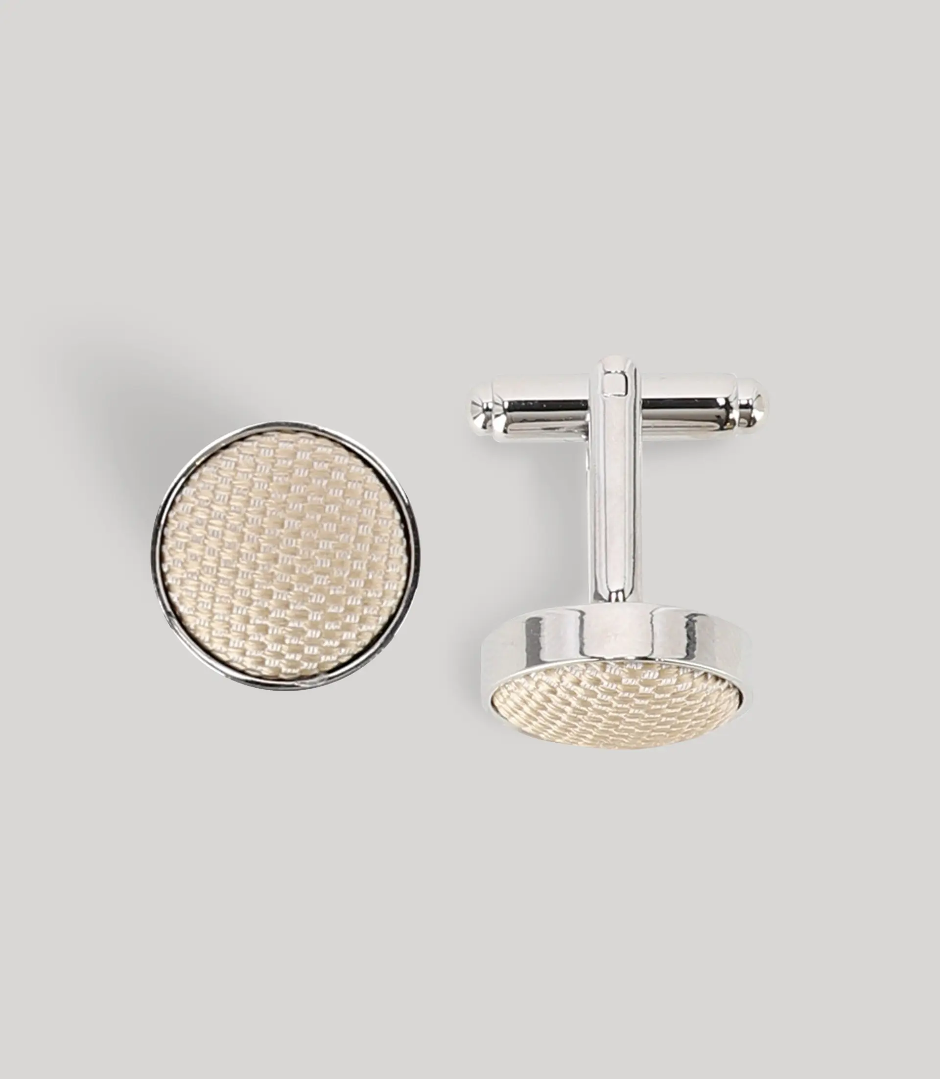 Boutons de manchette beige - Image 2