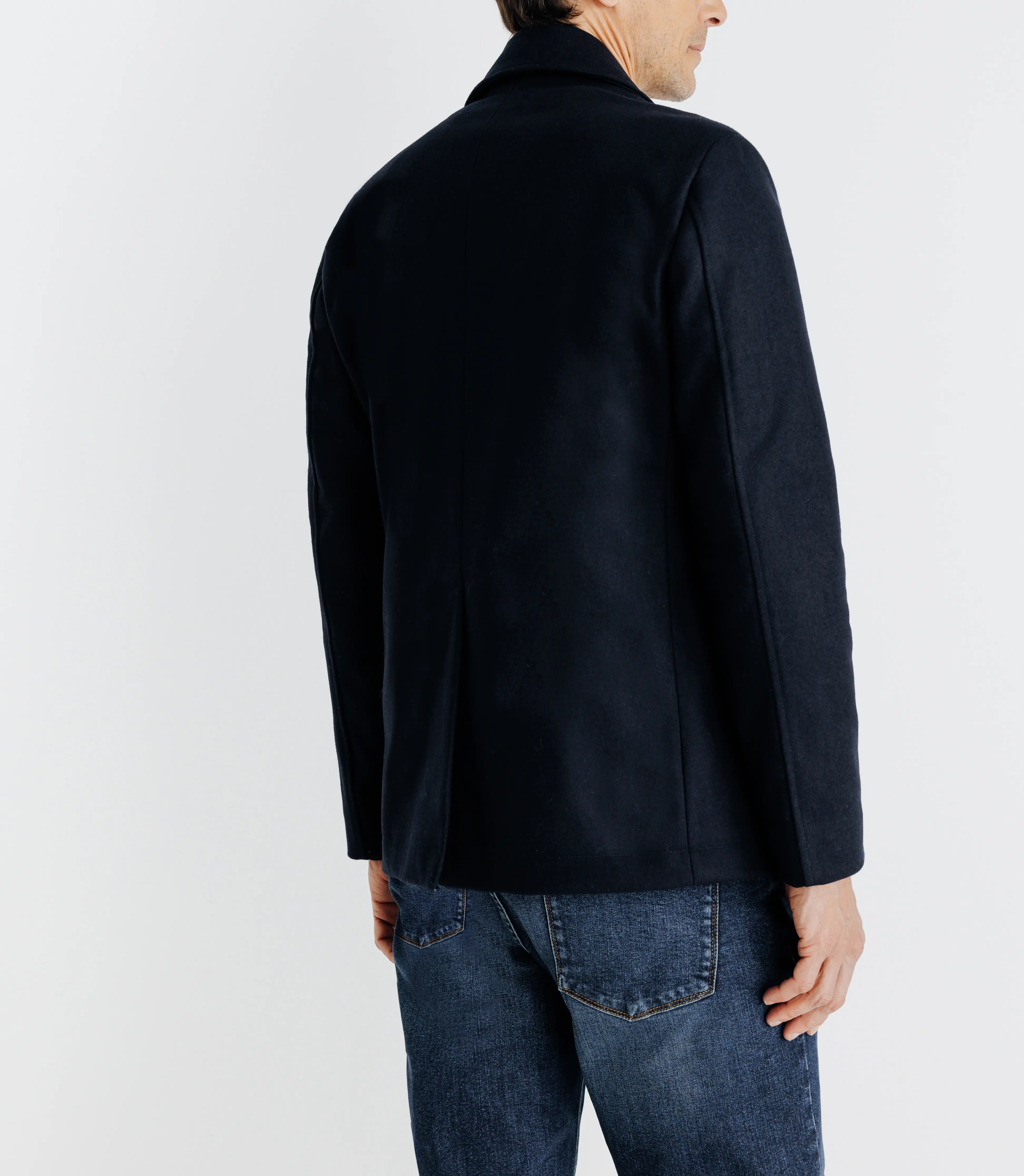 Manteau ville croisé marine - Image 3