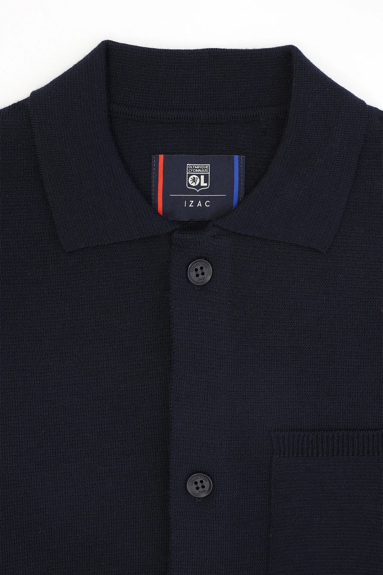 Cardigan surchemise en maille boutonné marine - Image 2