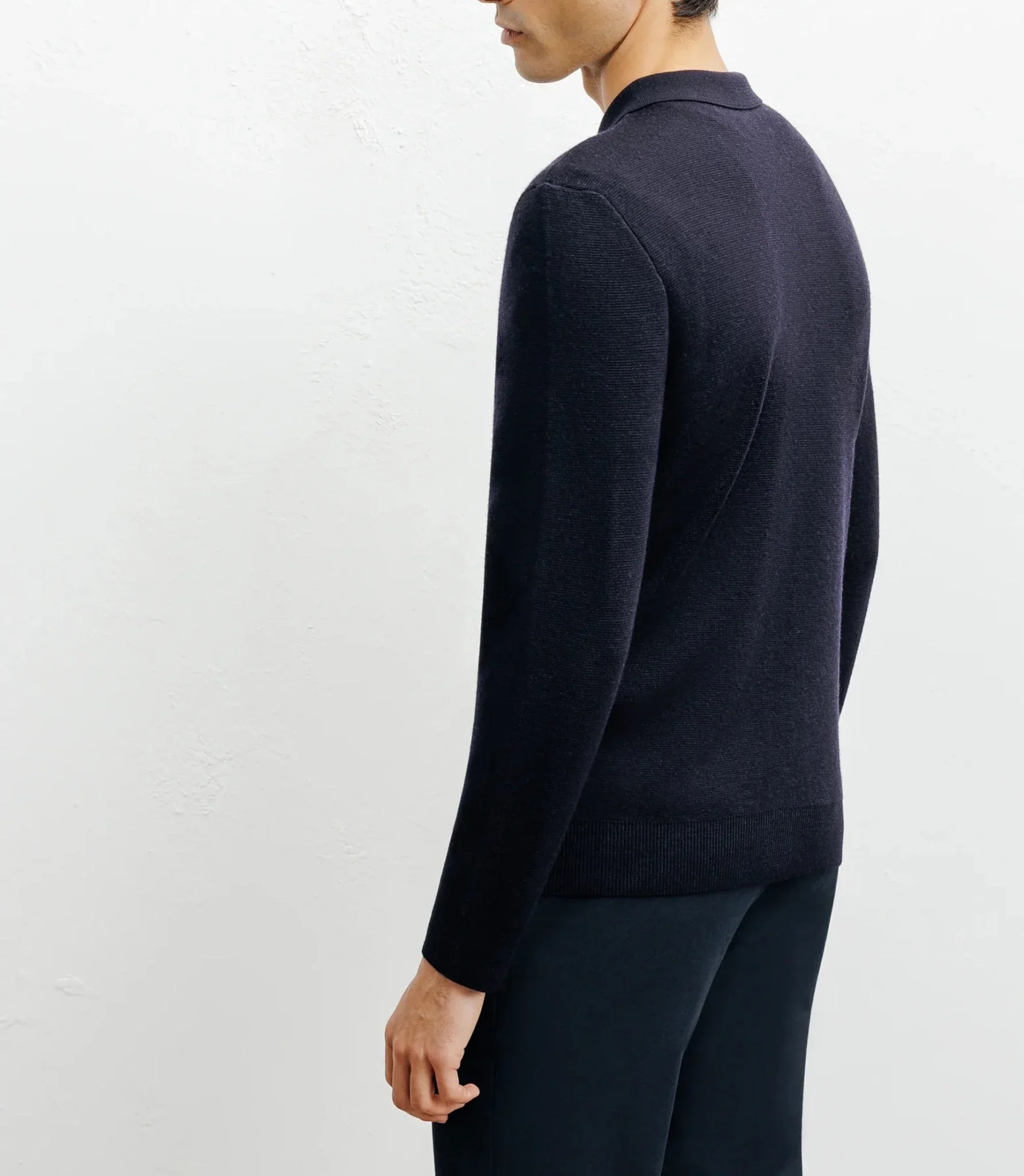 Cardigan surchemise en maille marine - Image 4