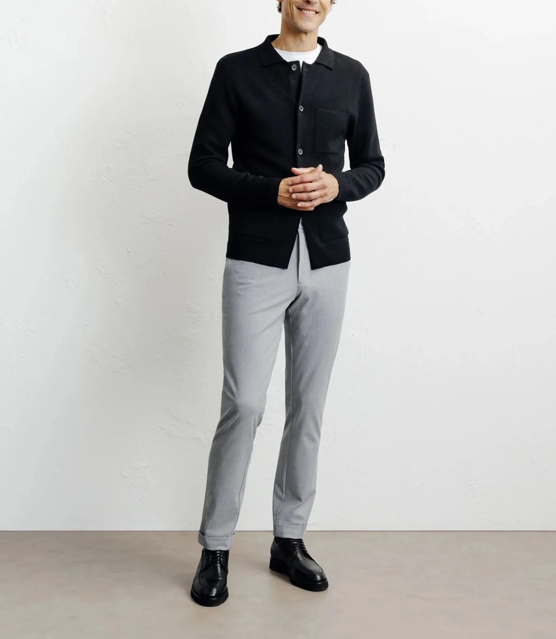 Cardigan surchemise en maille noir - Image 3