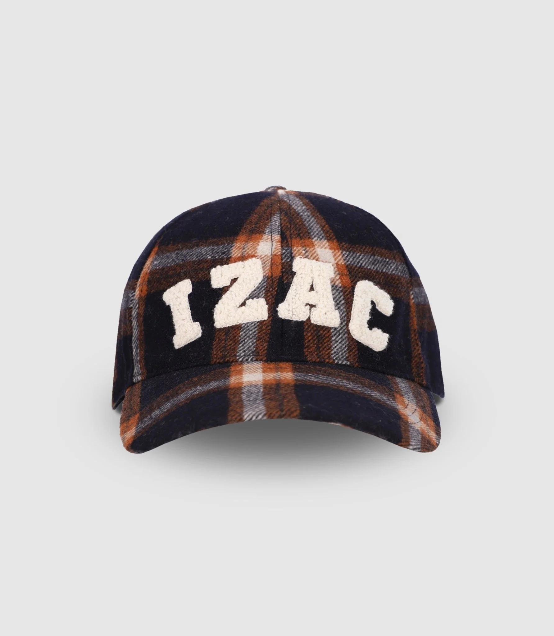 Casquette en tissu à carreaux marine