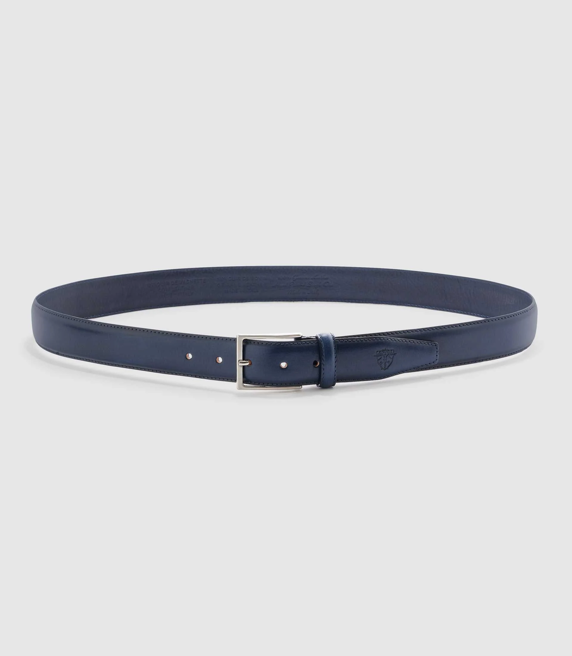 Ceinture ajustable 35mm en cuir marine - Image 3
