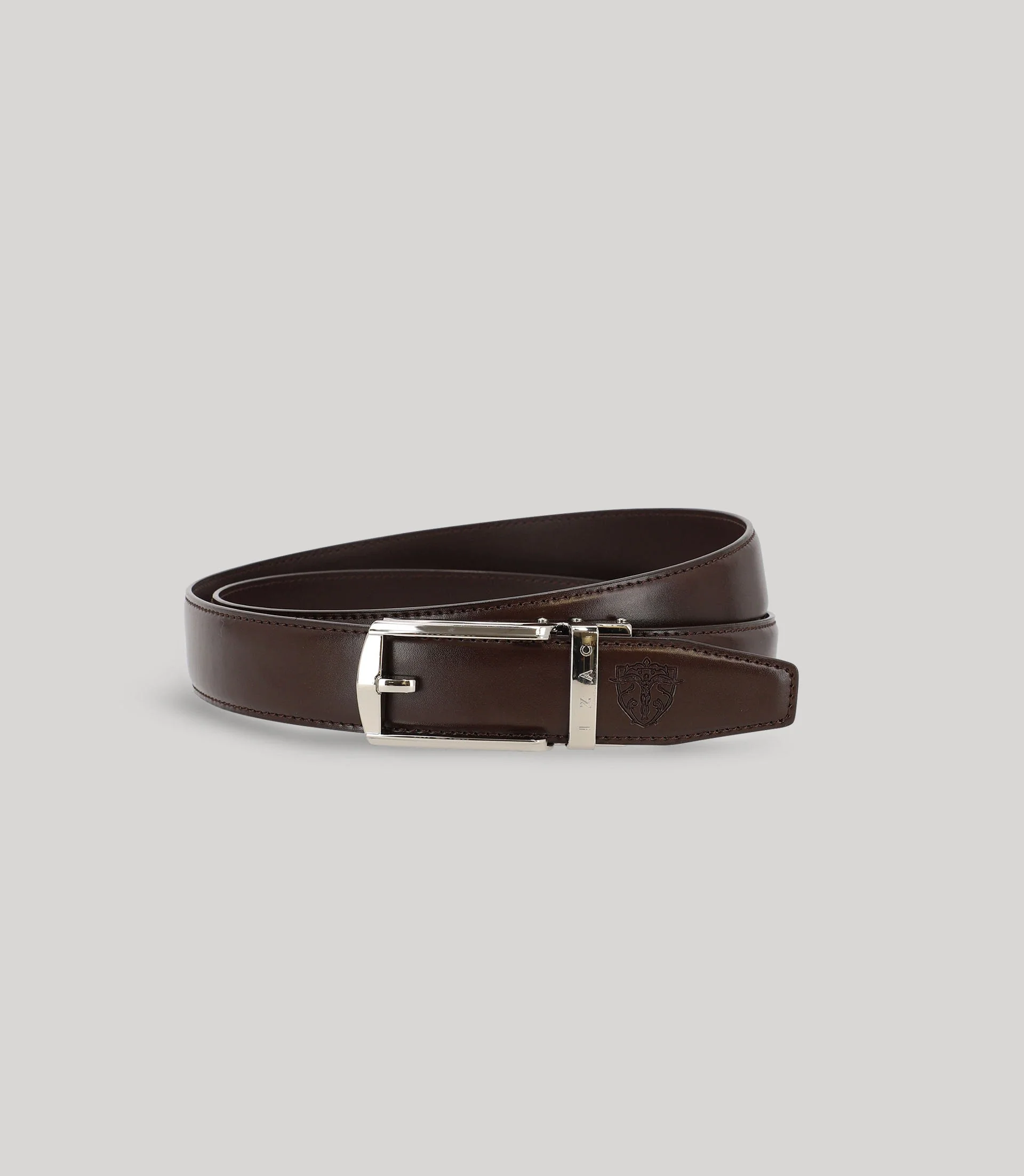 Ceinture à cliquet marron